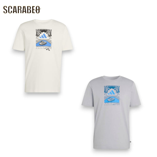 adidas アディダス メンズ 半袖Tシャツ グラフィックTシャツ 綿100％ カジュアル スポーツウェア ロゴTシャツ ユニセックス p2742