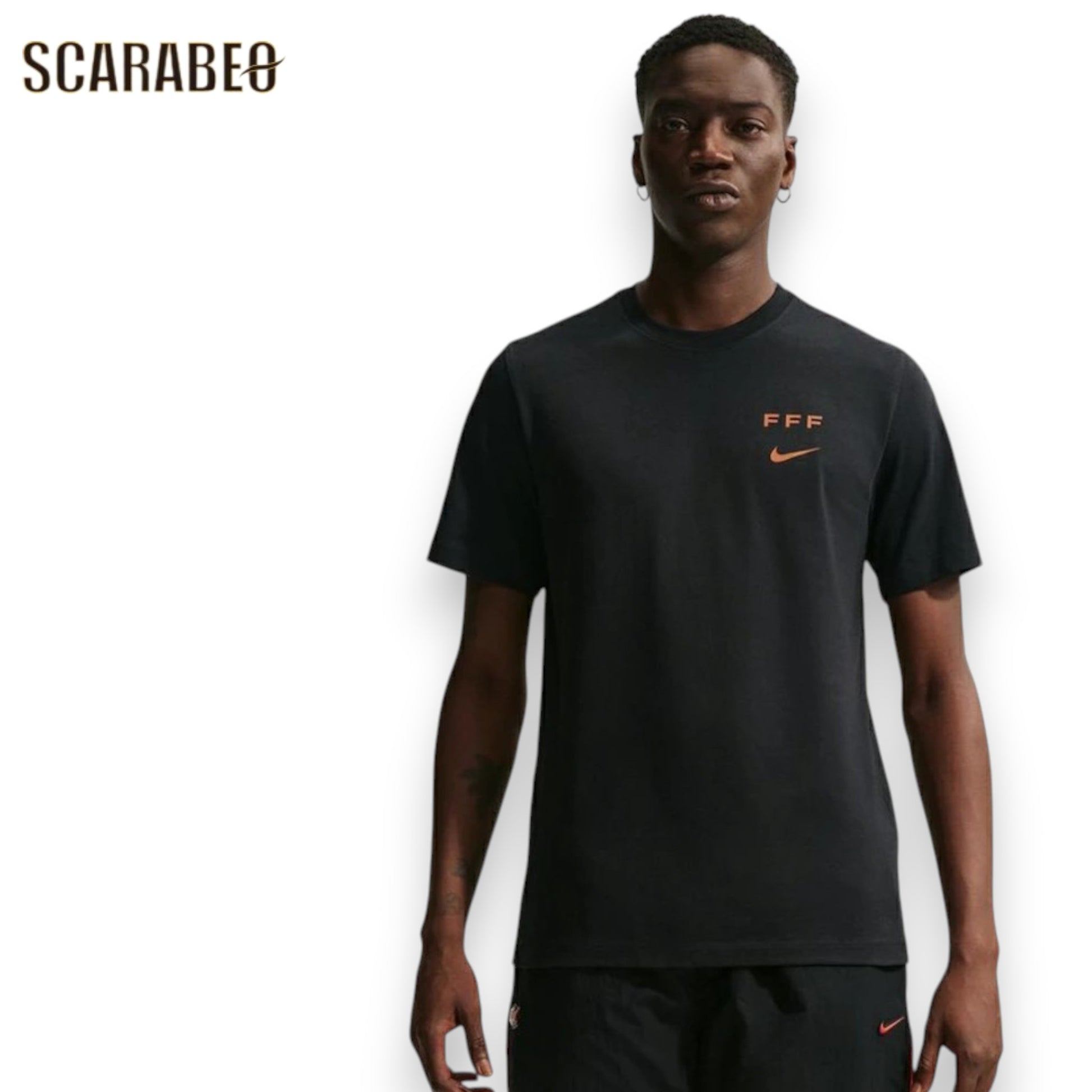 ナイキ フランス代表 2026 LBR ワードマーク 半袖 Tシャツ メンズ サッカー 応援 観戦 カジュアル コットン ブラック NIKE IQ2232-010 iq2232-010