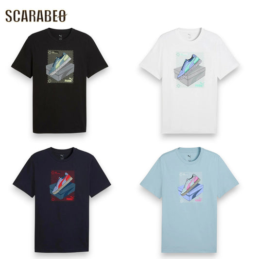 PUMA プーマ 半袖 Tシャツ メンズ レディース ユニセックス グラフィックTシャツ ロゴT スポーツカジュアル スポカジ 綿混 2026SS 694087