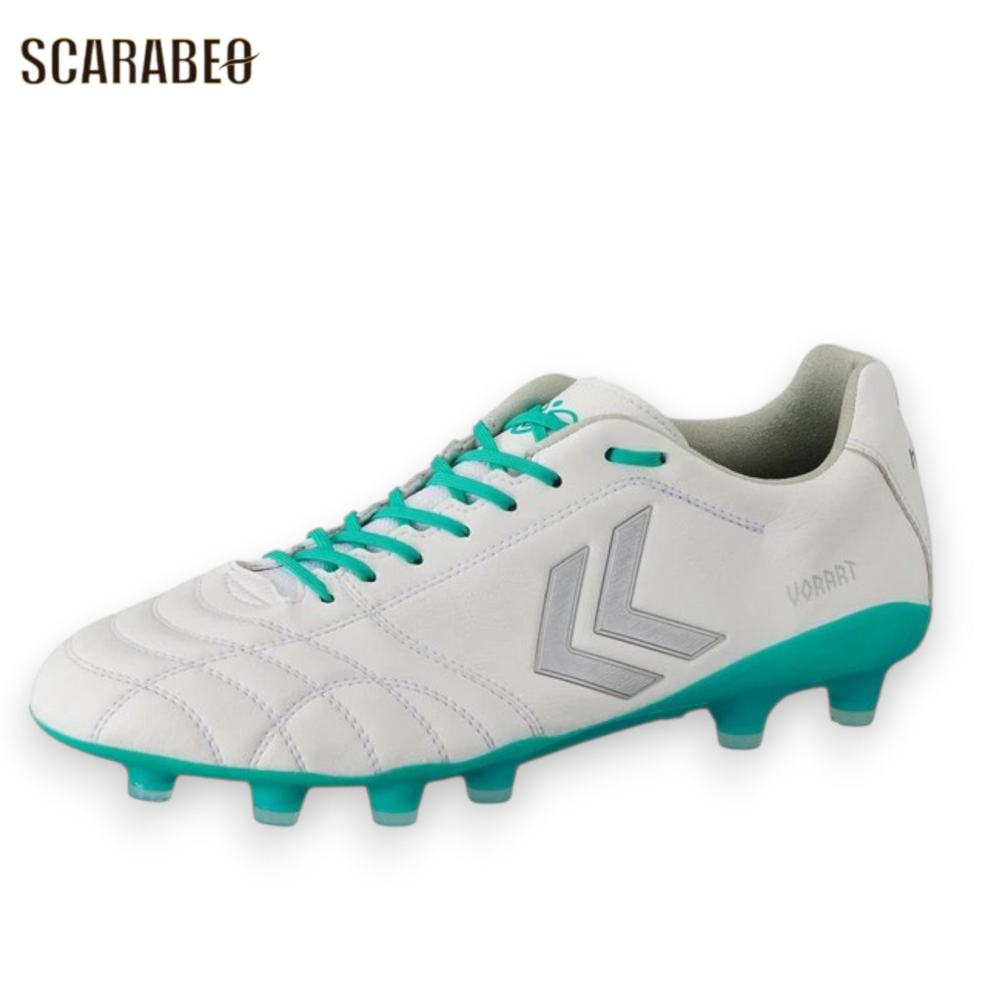 ヒュンメル ヴォラート3 SL PRO SUMMER SUPERWIDE サッカースパイク メンズ hummel 4E 幅広 人工芝対応 ホワイト エメラルドグリーン HAS1248SW WHT_EMR has1250sw