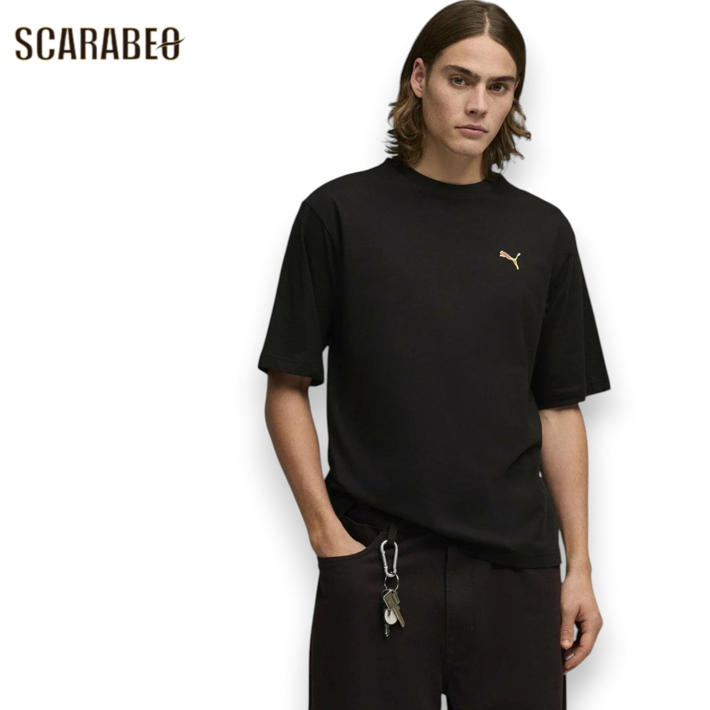 PUMAプーマメンズ半袖TシャツバックプリントグラフィックTシャツロゴT綿100％カジュアルスポーツウェア694044