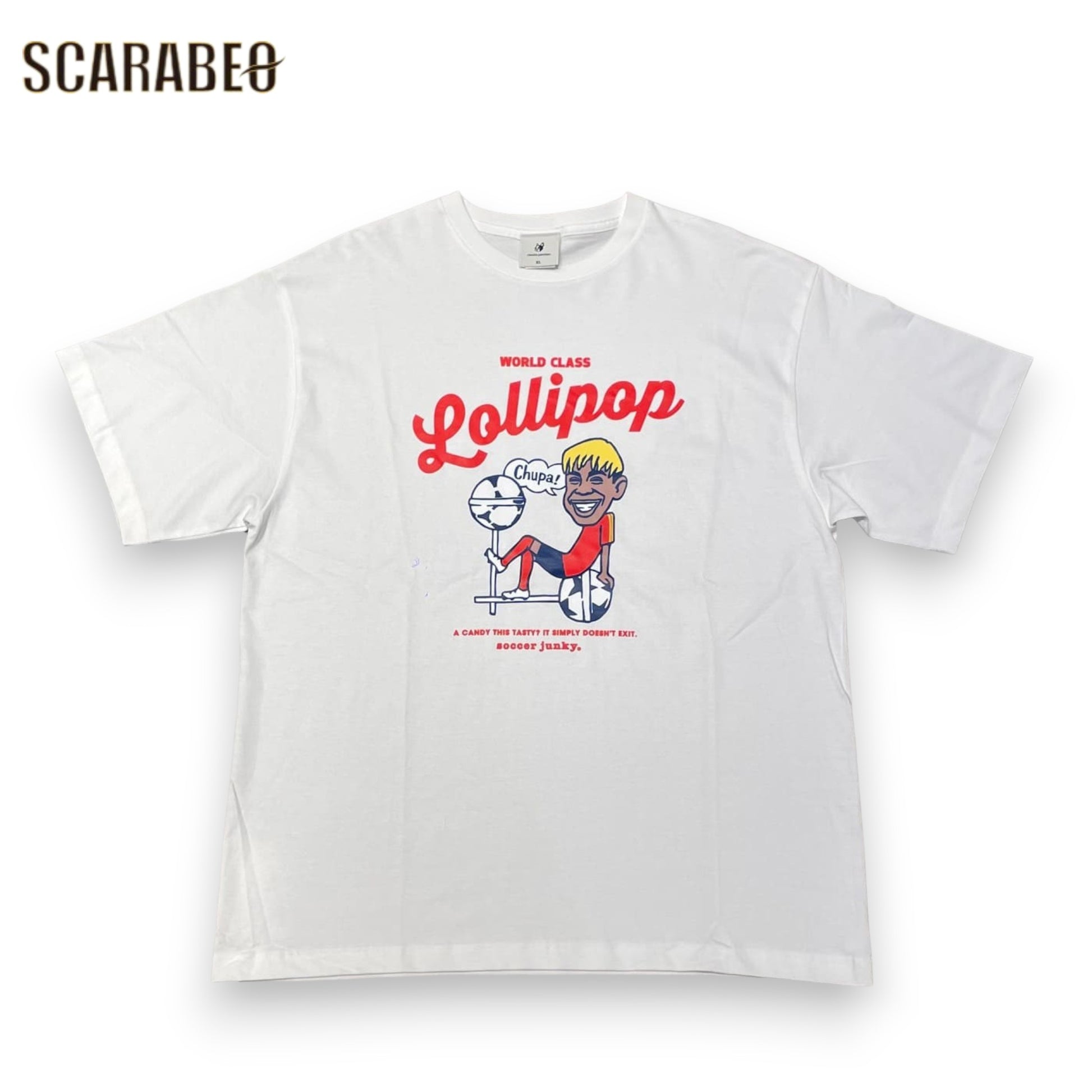 SoccerJunkyサッカージャンキー半袖TシャツメンズJERRYコラボLOLLIPOPプレミアムTEE綿100％サッカーストリートカジュアルJR26B202026SSjr26b20
