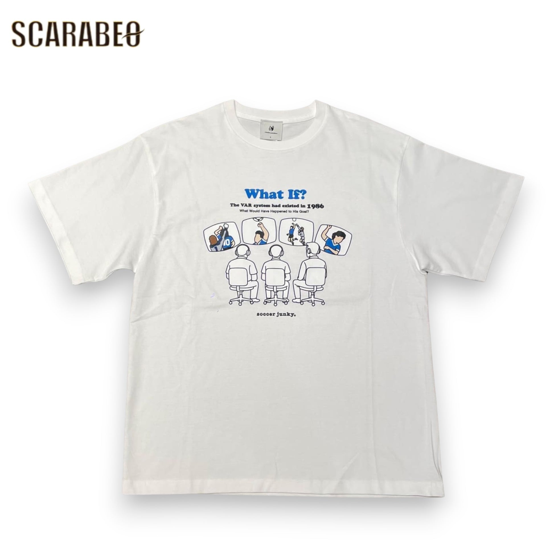 SoccerJunkyサッカージャンキー半袖TシャツメンズJERRYコラボVAR86?プレミアムTEE綿100％サッカーストリートカジュアル2026SSjr26b50