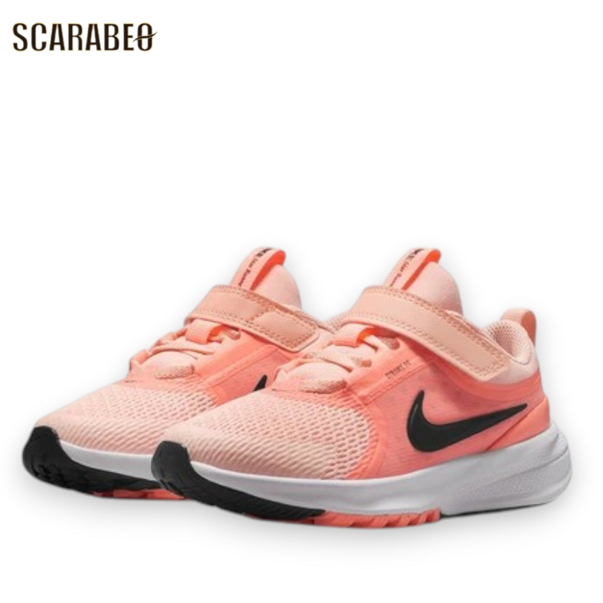 Nike ナイキ スター ランナー 5 PS キッズ ジュニア スニーカー ベルクロ 軽量 通気性 ランニングシューズ オレンジ HF7005-800 hf7005-800