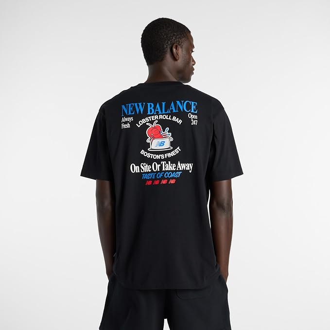New Balance ニューバランス ロブスターロールTシャツ メンズ 半袖Tシャツ カジュアル スポーツ コットン リラックスフィット mt61y1f6-bk