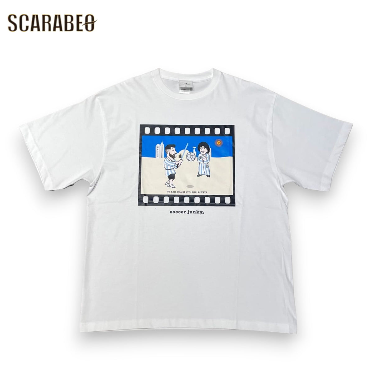 Soccer Junky サッカージャンキー 半袖Tシャツ メンズ FORCE+10 JERRYコラボ プレミアムTEE 綿100％ サッカー フットサル ストリート 2026SS jr26b60