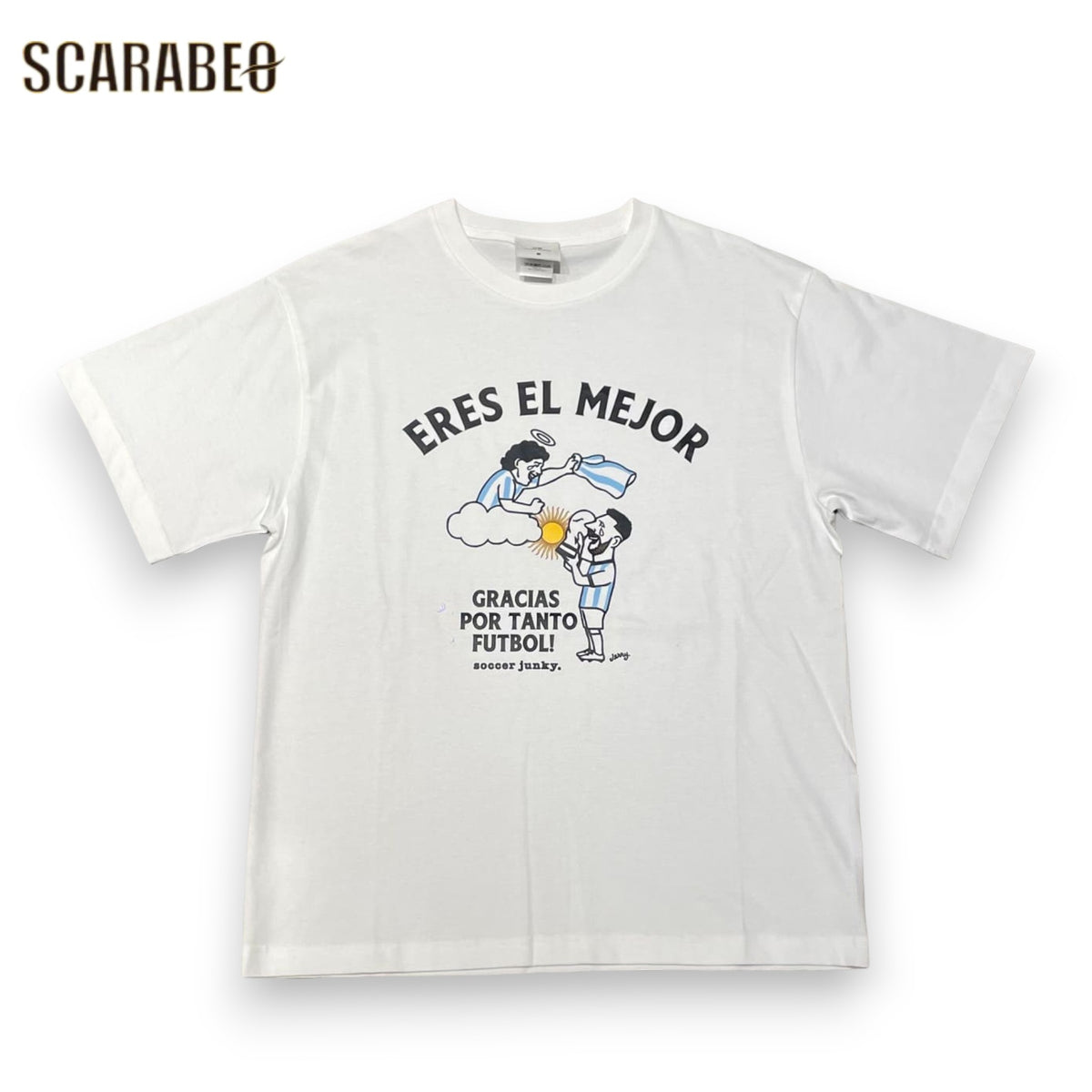 Soccer Junky サッカージャンキー 半袖Tシャツ メンズ ERES EL MEJOR JERRYコラボ プレミアムTEE 綿100％ サッカー カジュアル jr26b80