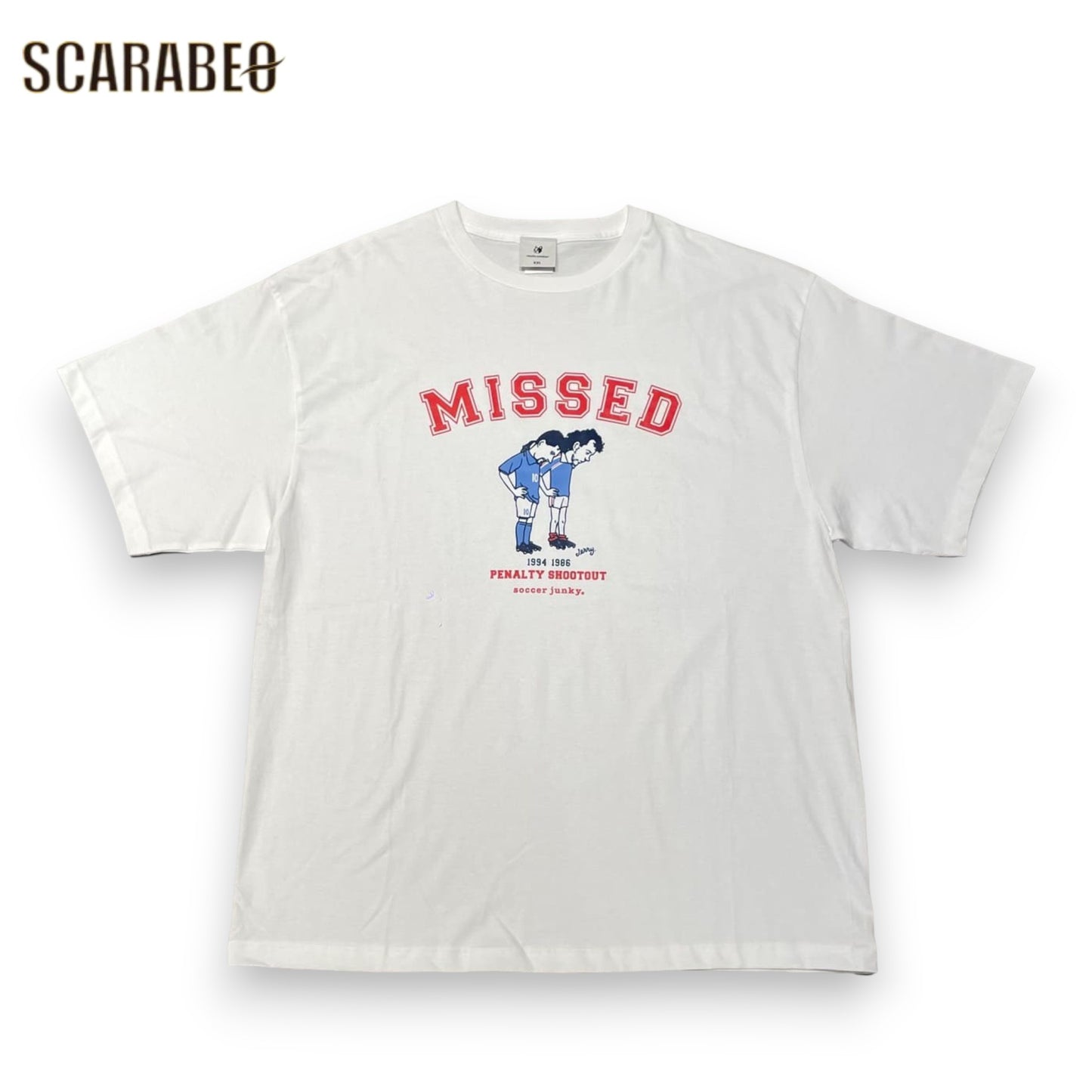 Soccer Junky サッカージャンキー 半袖Tシャツ MISSED プレミアムTEE メンズ JERRYコラボ サッカー フットサル カジュアル 綿100％ jr26c50