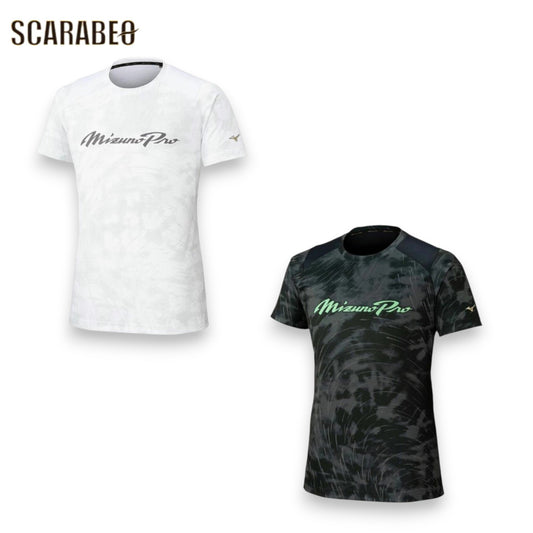 Mizuno ミズノプロ ソーラーカット Tシャツ 半袖 メンズ 夏用 UVカット 吸汗速乾 遮熱 スポーツウェア トレーニング 野球 ランニング 12jadt51