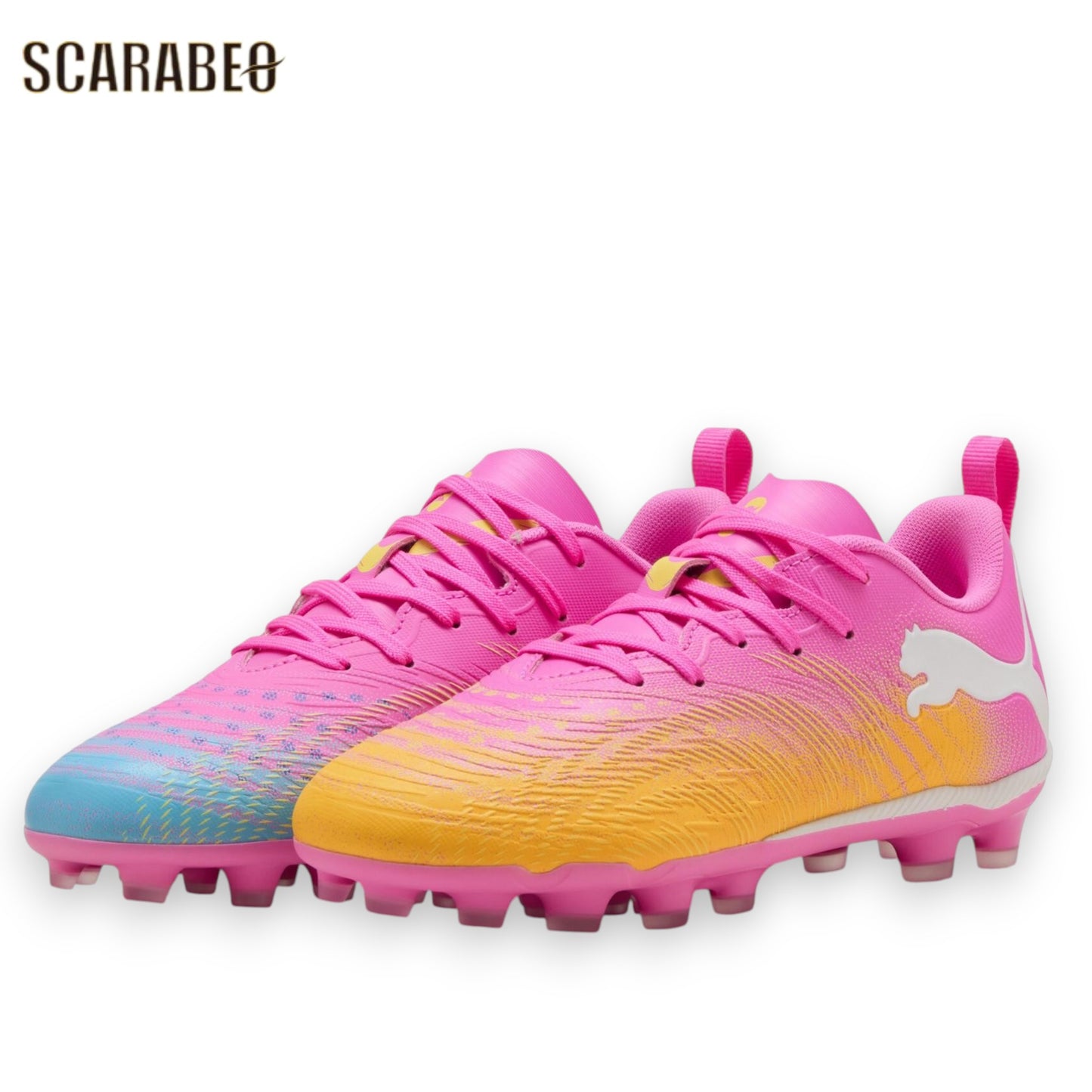 【5月28日発売】PUMA プーマ ジュニア フューチャー 9 プレイ HG/AG + Mid Jr SHOWTIME PACK サッカースパイク 土 人工芝対応 ポイズンピンク 108932-05