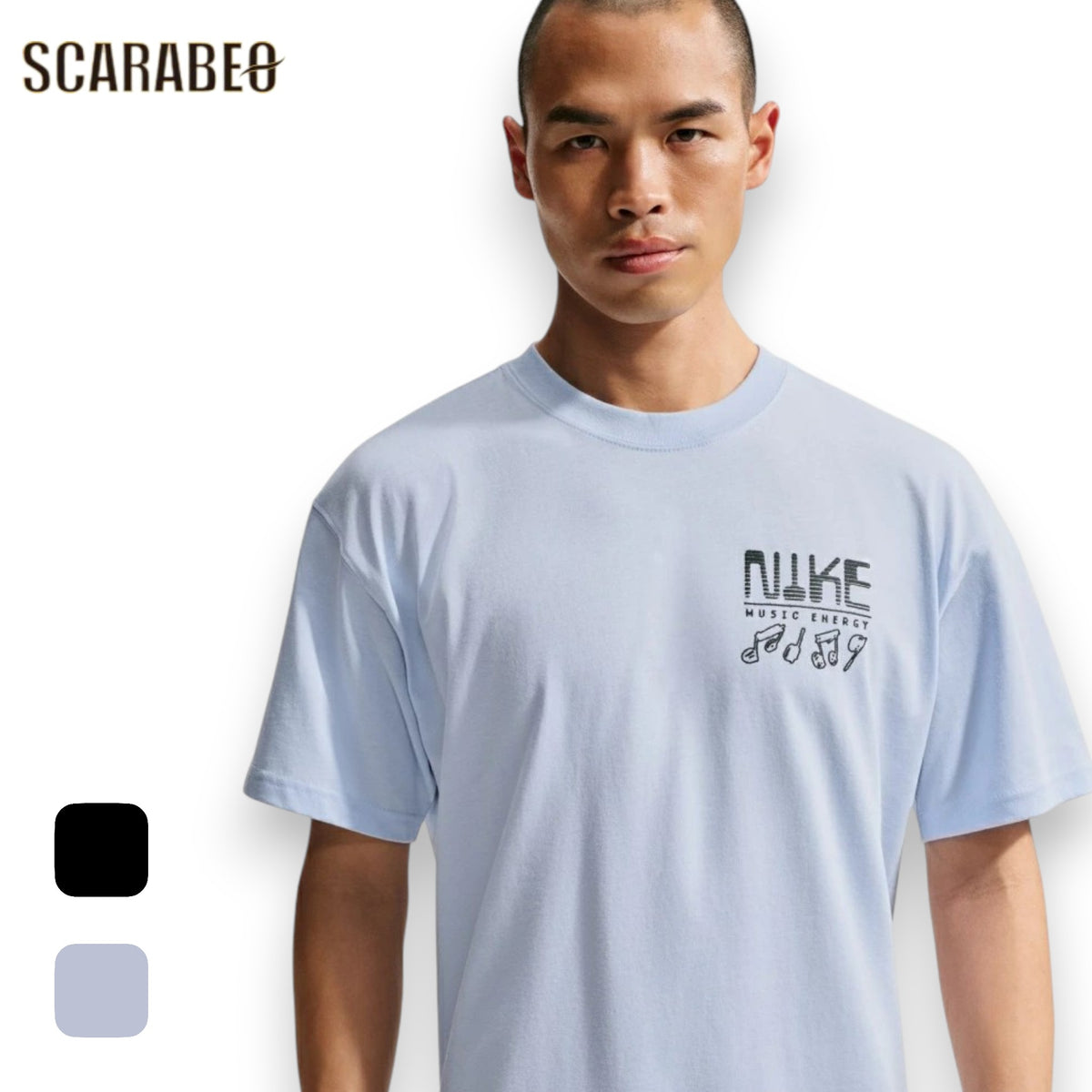 Nike ナイキ NSW LSE スウッシュ サウンズ 半袖Tシャツ メンズ コットンTシャツ S/S カジュアル スポーツウェア ブラック ペールブルー 2026 Summer ih1370