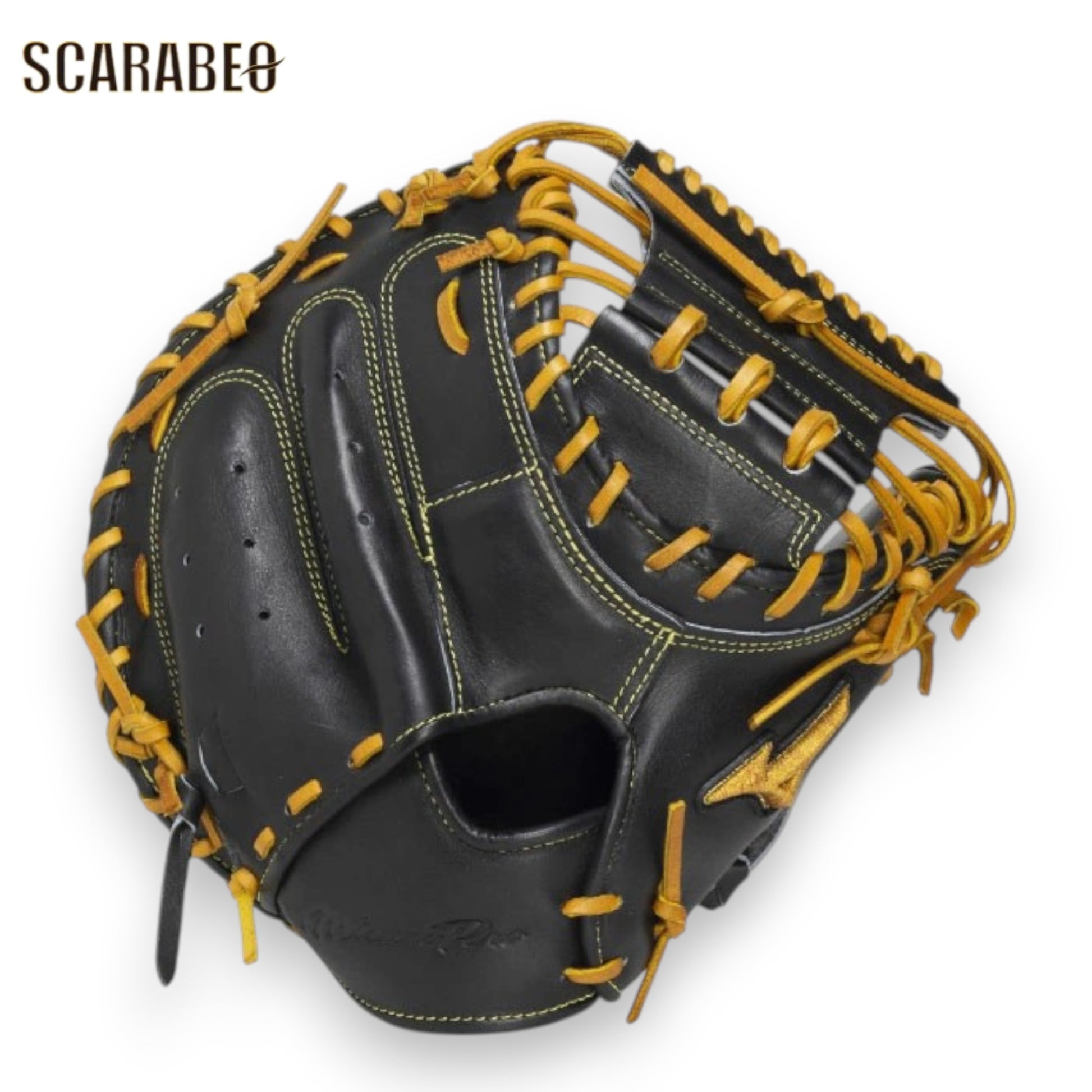 MIZUNO PRO ミズノプロ 號 SAKEBI 硬式 キャッチャーミット 捕手用 M-R型 硬式グローブ ブラック×コルク 1AJCH34010 1AJCH34010-0949
