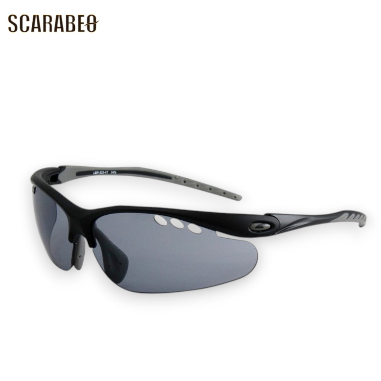L-BALANCE サングラス LBR-325-4 BK-GRY/SM スポーツサングラス UVカット99.9％ 軽量 ランニング ウォーキング ドライブ メンズ レディース lbr-325-4