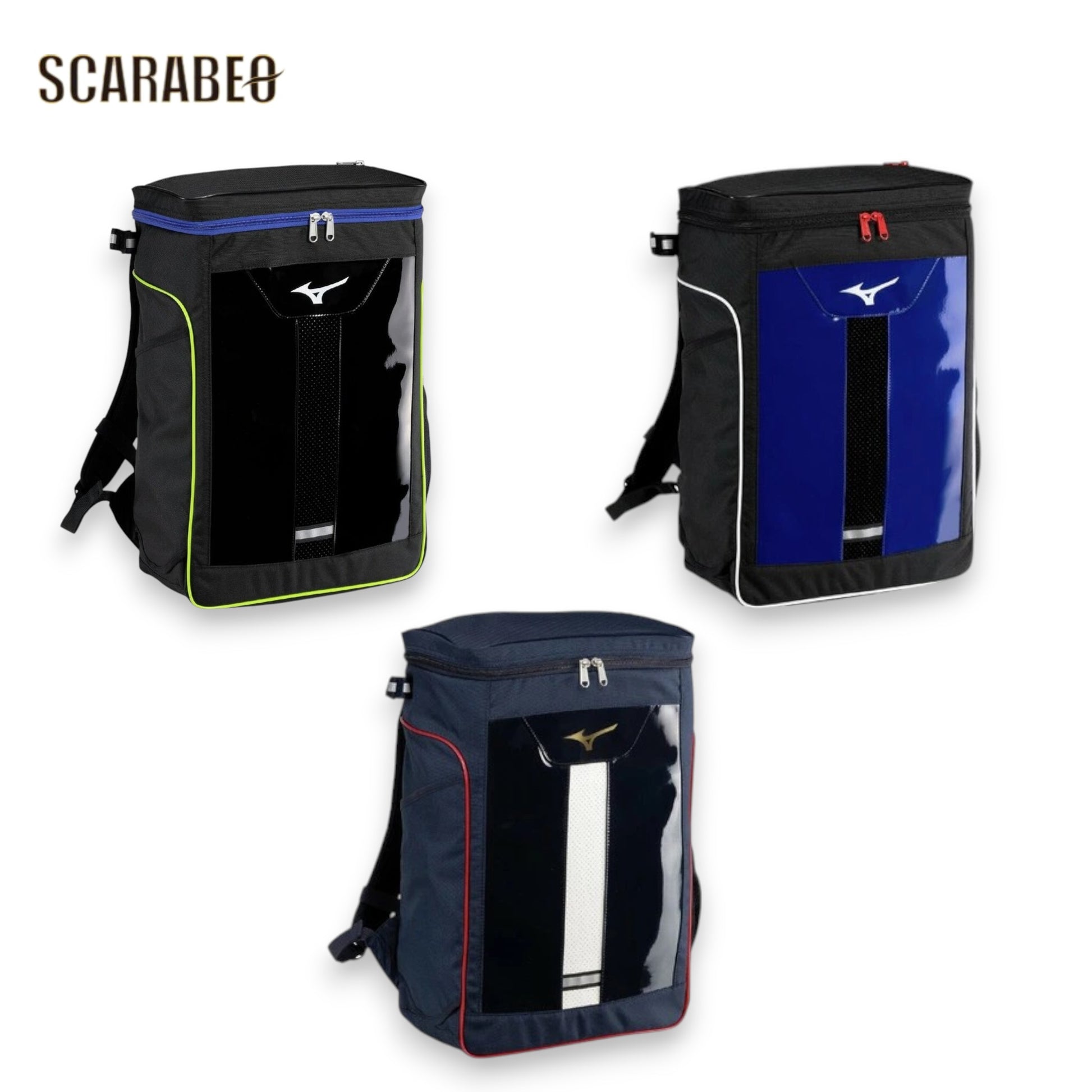 ミズノ ジュニア バックパック 28L 限定カラー 野球 リュック 少年野球 バッグ MIZUNO ネイビー×レッド ブラック×ブルー ブラック×イエロー 1fjdd351