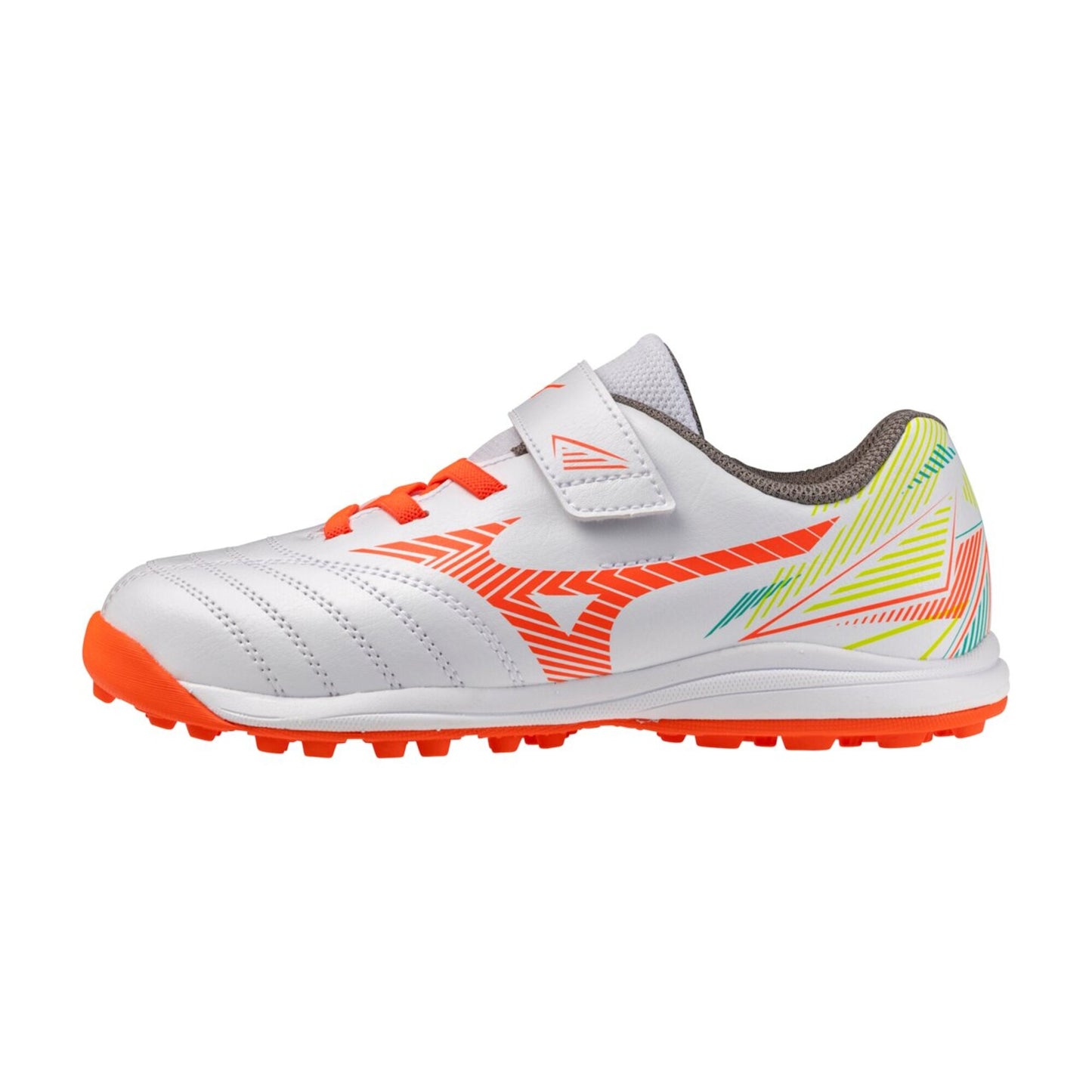 ミズノ アレゴール SB AS キッズ トレーニングシューズ MIZUNO ALEGOAL SB AS サッカー ジュニア ベルクロ ホワイト オレンジ p1ge262854