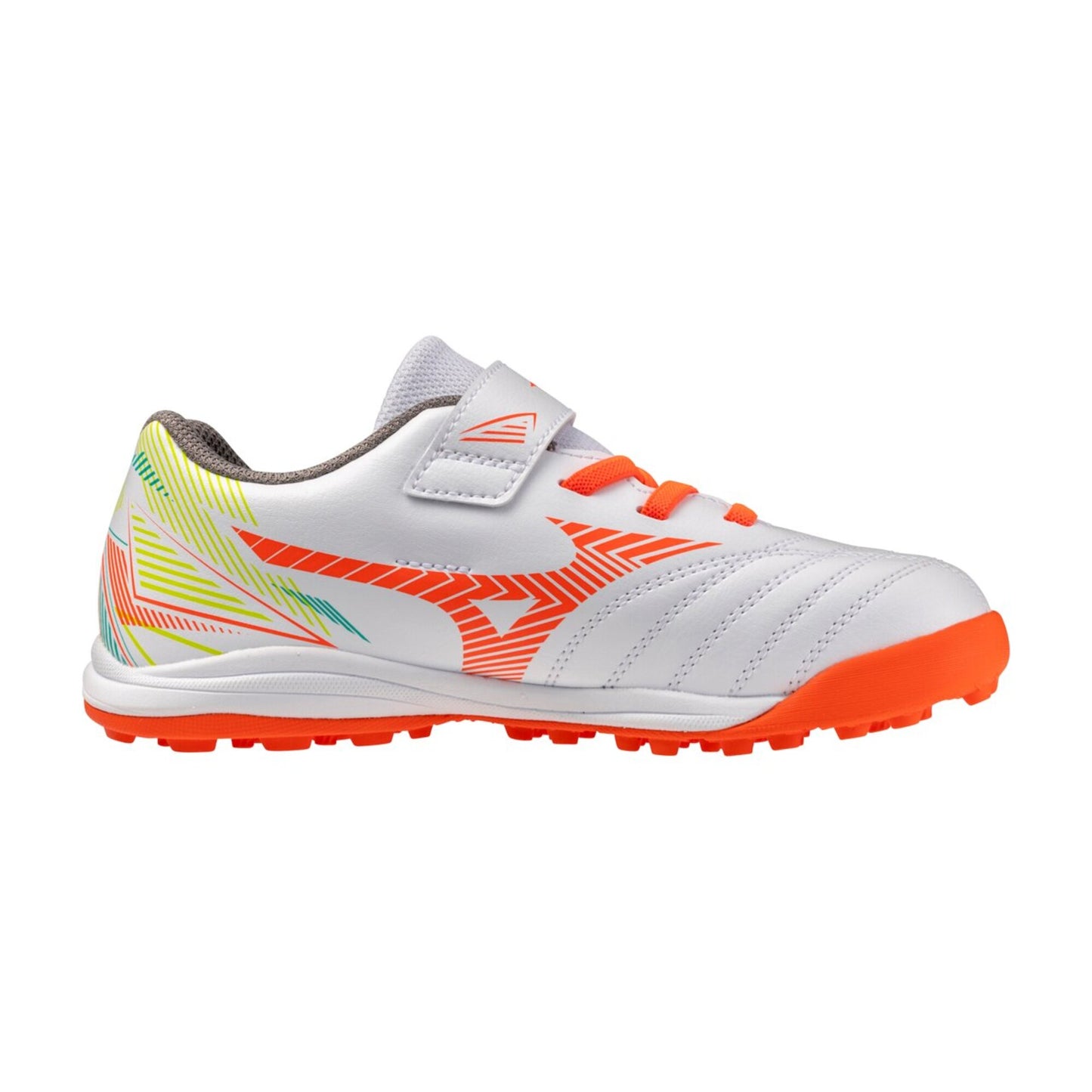 ミズノ アレゴール SB AS キッズ トレーニングシューズ MIZUNO ALEGOAL SB AS サッカー ジュニア ベルクロ ホワイト オレンジ p1ge262854