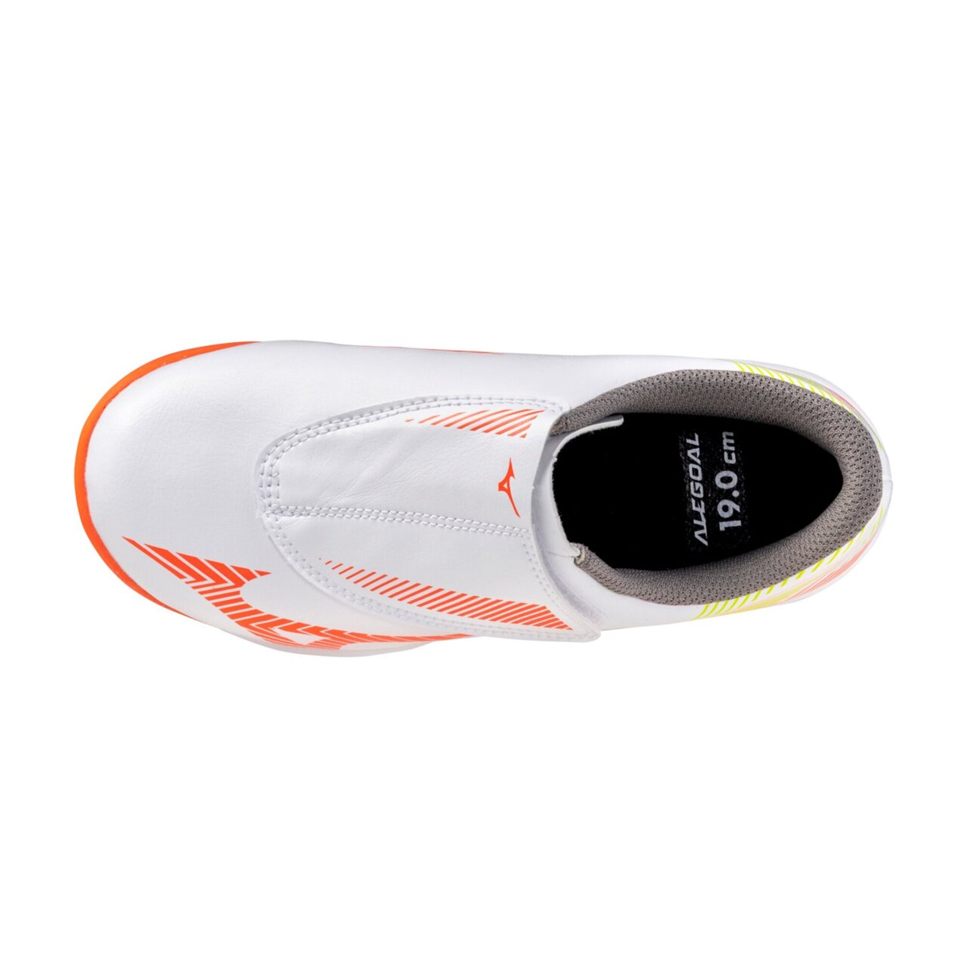 ミズノ アレゴール ONE-B AS キッズ トレーニングシューズ MIZUNO ALEGOAL ONE-B AS サッカー ジュニア ベルクロ ホワイト オレンジ p1ge262954