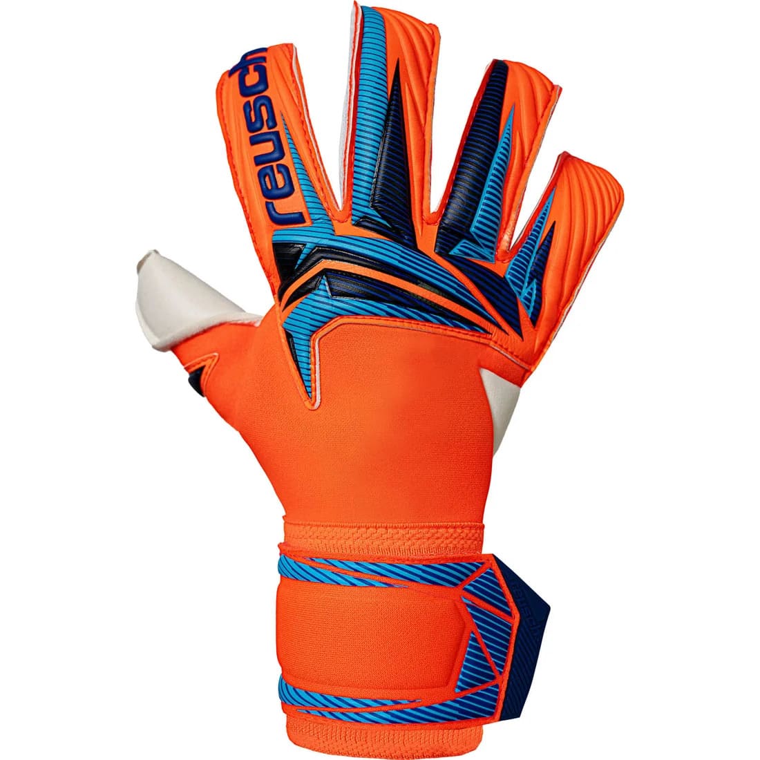 ロイシュ アトラクト デュオ エボリューション ジュニア ゴールキーパーグローブ Reusch ATTRAKT DUO EVOLUTION GKグローブ キーパーグローブ ショッキングオレンジ ブルー 5670054-2290