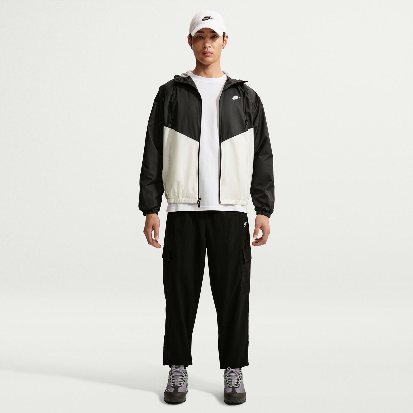 ナイキ ウィンドランナー メンズ ラインド ジャケット NIKE Storm-FIT ウインドブレーカー ブラック ホワイト 防風 撥水 アウター hv8370-013