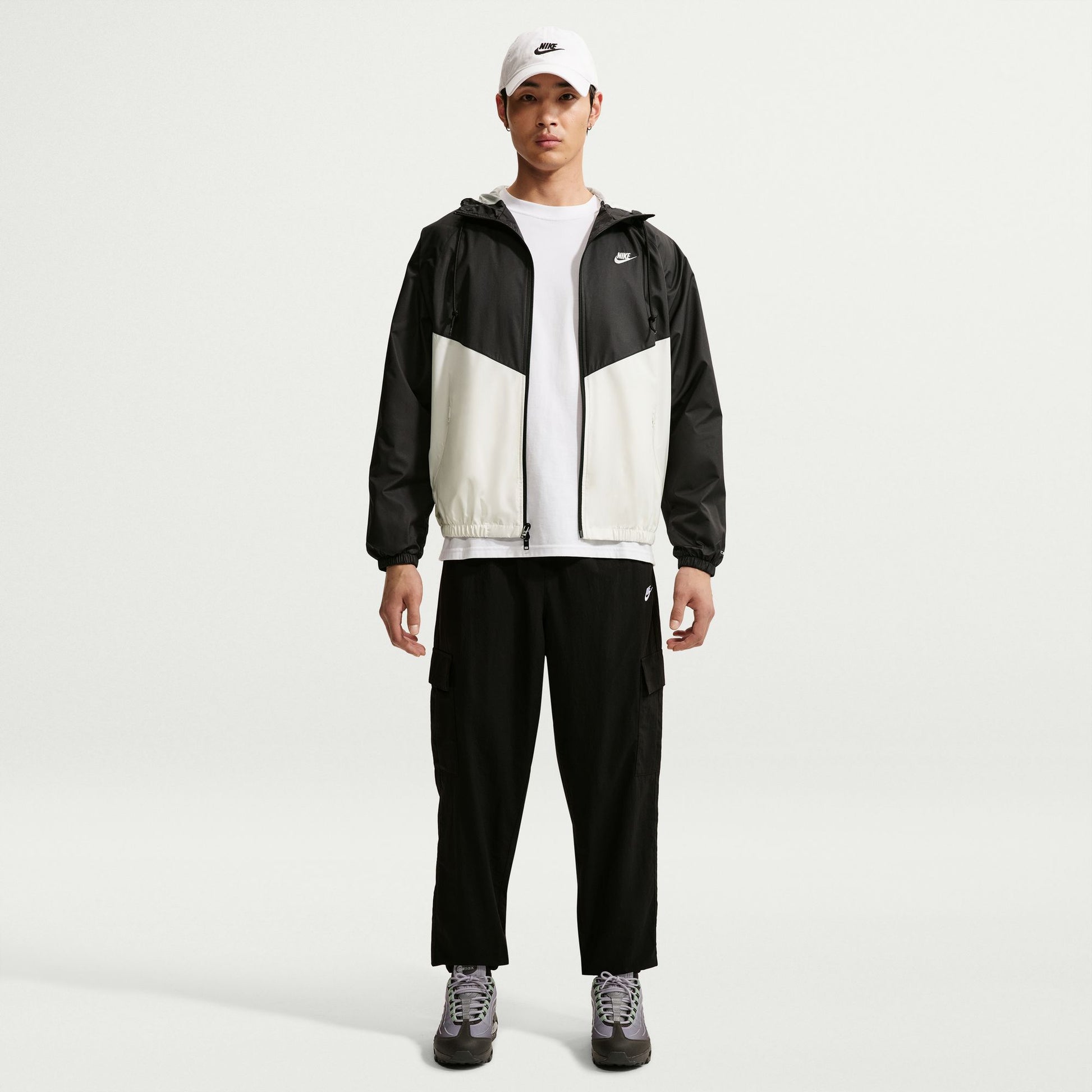 ナイキ ウィンドランナー メンズ ラインド ジャケット NIKE Storm-FIT ウインドブレーカー ブラック ホワイト 防風 撥水 アウター hv8370-013