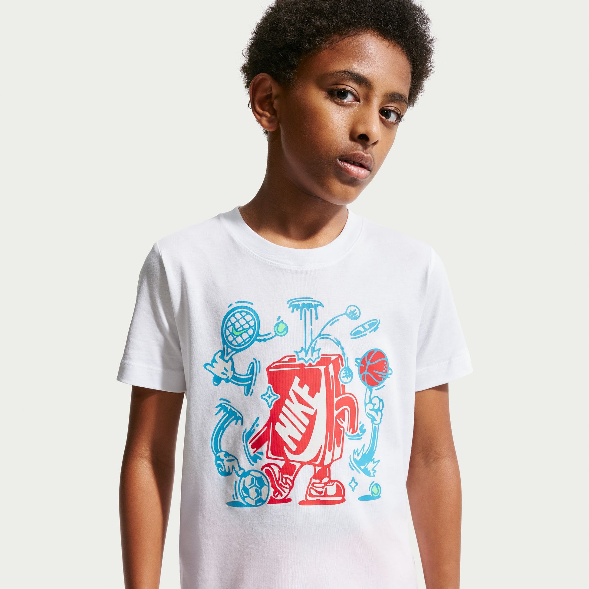 ナイキ YTH NSW ボクシー MLT SPT S/S Tシャツ IO1995-100 NIKE キッズ 半袖Tシャツ ジュニア コットン100％ ホワイト io1995-100
