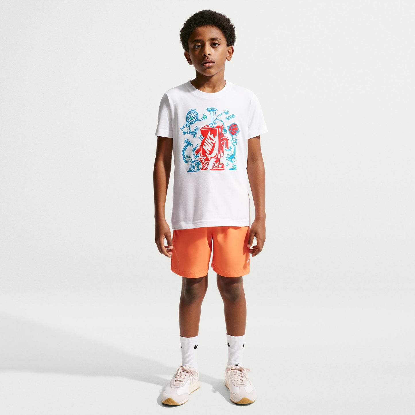 ナイキ YTH NSW ボクシー MLT SPT S/S Tシャツ IO1995-100 NIKE キッズ 半袖Tシャツ ジュニア コットン100％ ホワイト io1995-100