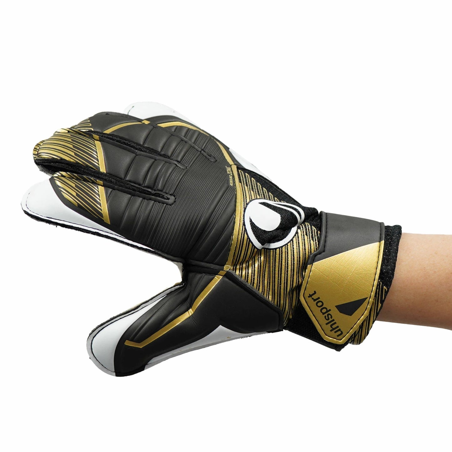 ウールシュポルト uhlsport エリート スターターソフト 1011312-02 サッカー キーパーグローブ GKグローブ ゴールキーパー ブラック ゴールド ホワイト トレーニング 試合 練習用 1011312-02