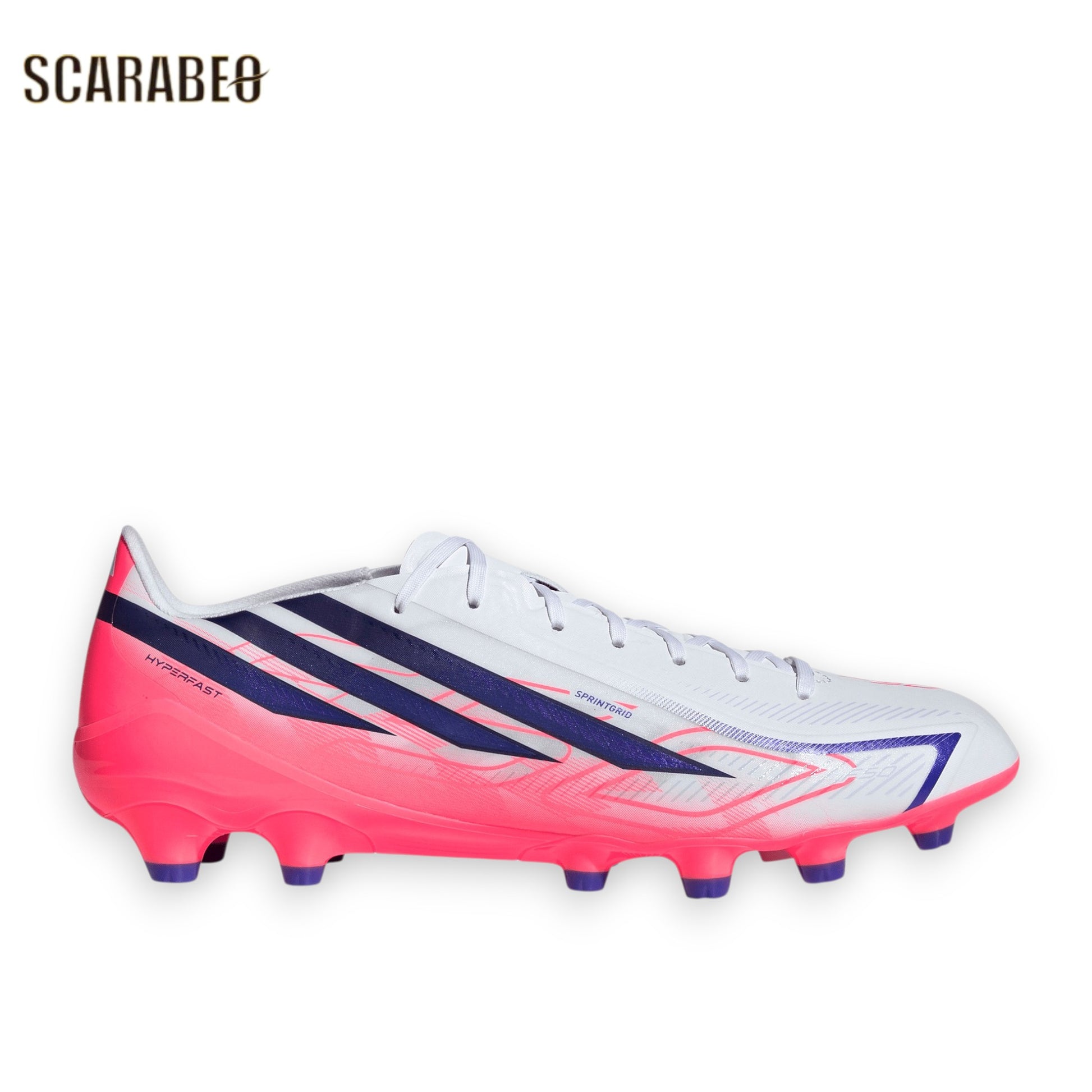 アディダス F50 HYPERFAST LEAGUE HG/AG JAPAN HQ2379 adidas サッカースパイク ホワイト ソーラーパープル 土 人工芝 天然芝 F50 ハイパーファスト hq2379