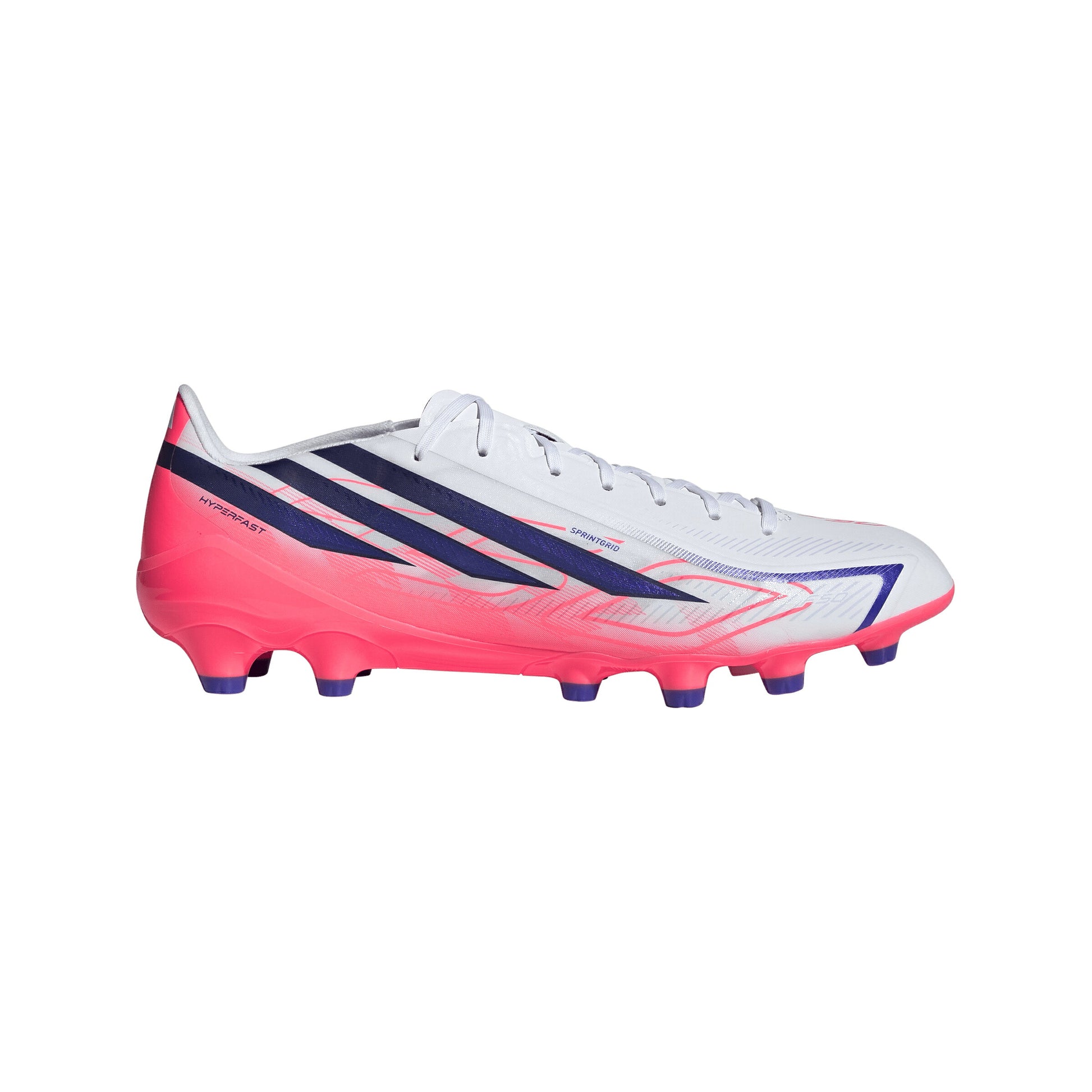 アディダス F50 HYPERFAST LEAGUE HG/AG JAPAN HQ2379 adidas サッカースパイク ホワイト ソーラーパープル 土 人工芝 天然芝 F50 ハイパーファスト hq2379