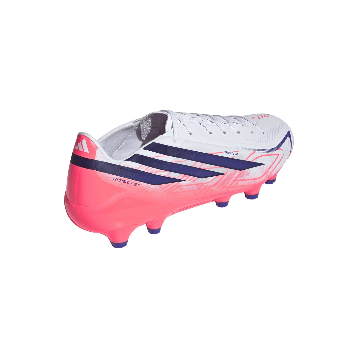 アディダス F50 HYPERFAST LEAGUE HG/AG JAPAN HQ2379 adidas サッカースパイク ホワイト ソーラーパープル 土 人工芝 天然芝 F50 ハイパーファスト hq2379