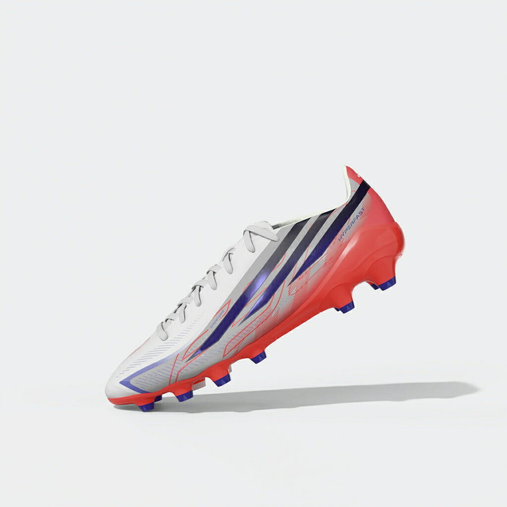 アディダス F50 HYPERFAST LEAGUE HG/AG JAPAN HQ2379 adidas サッカースパイク ホワイト ソーラーパープル 土 人工芝 天然芝 F50 ハイパーファスト hq2379