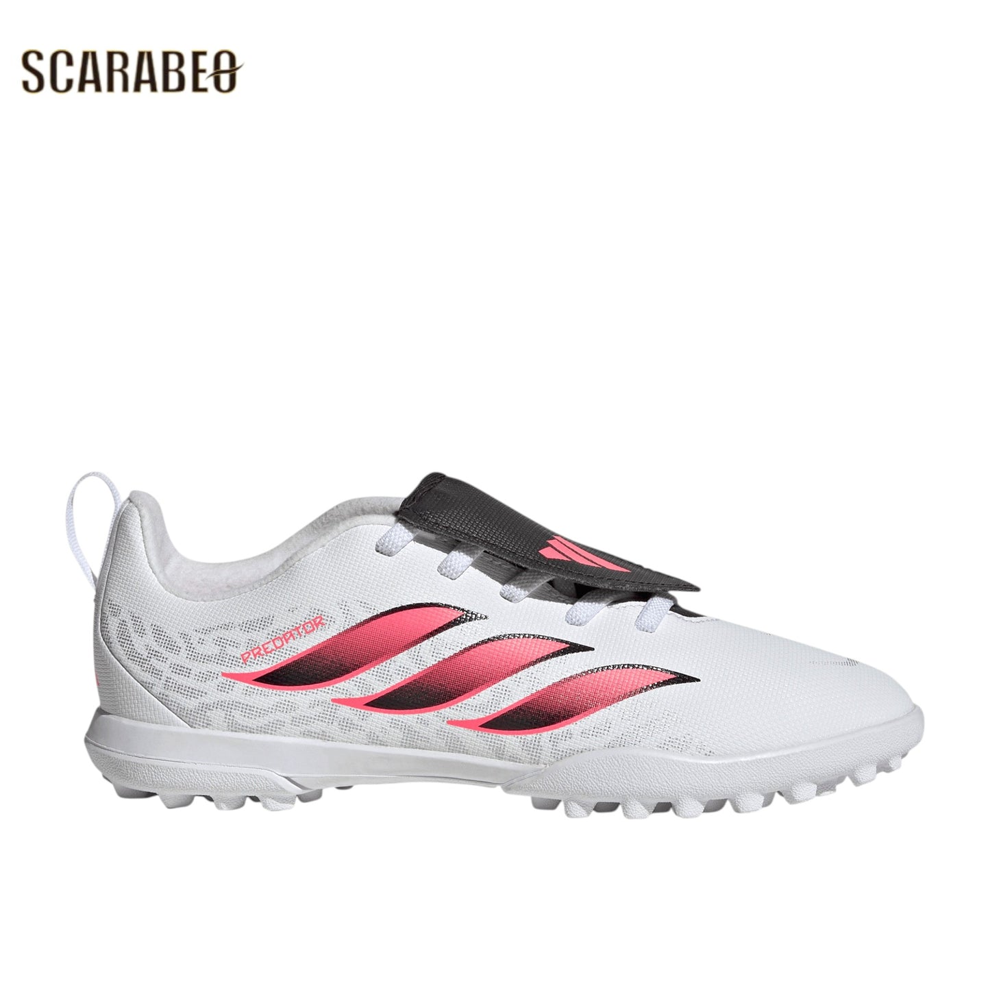 アディダス キッズ プレデター CLUB フォールディングシュータン 伸縮性シューレース TF adidas ジュニア トレーニングシューズ サッカー ターフ ホワイト ソーラーターボ ih2087