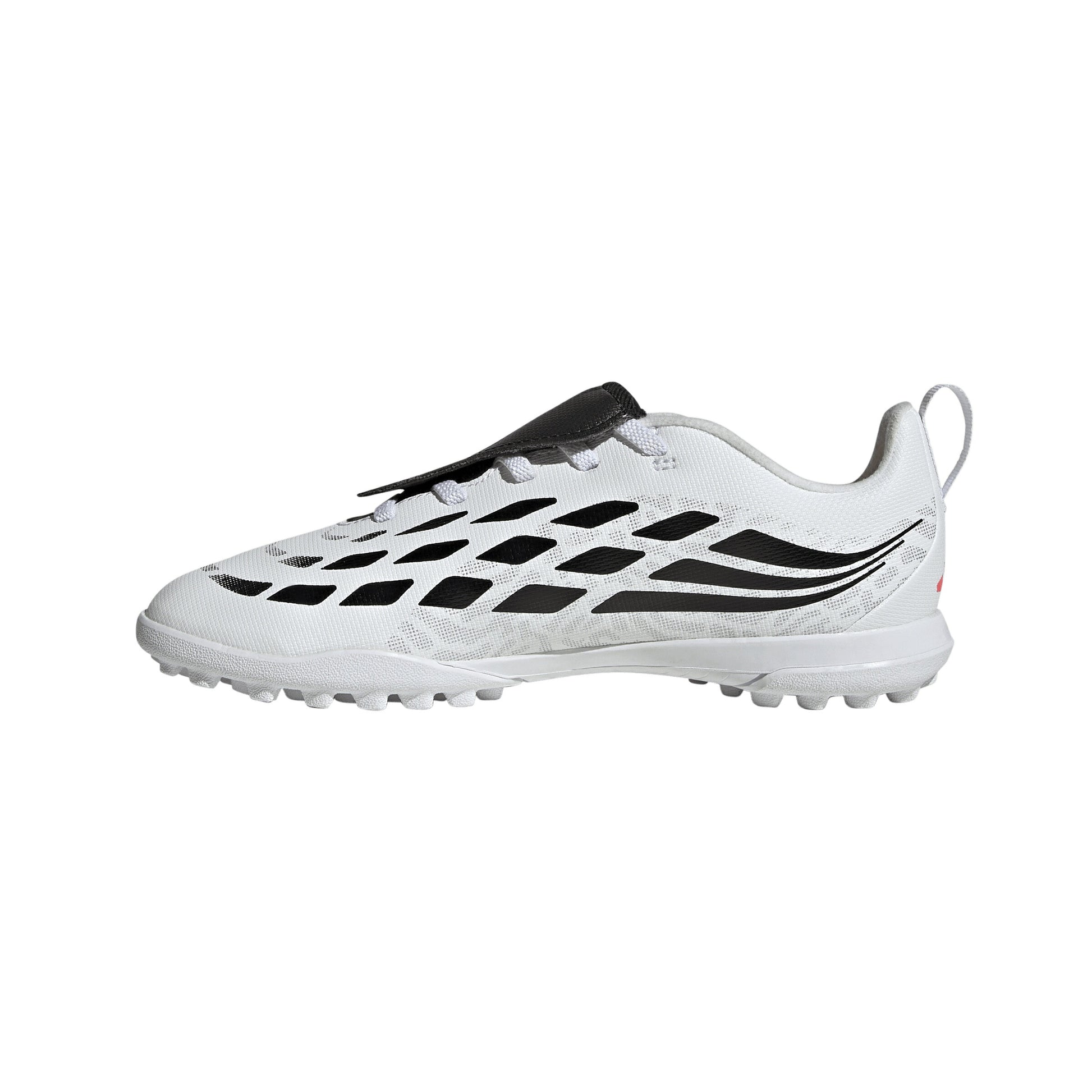 アディダス キッズ プレデター CLUB フォールディングシュータン 伸縮性シューレース TF adidas ジュニア トレーニングシューズ サッカー ターフ ホワイト ソーラーターボ ih2087