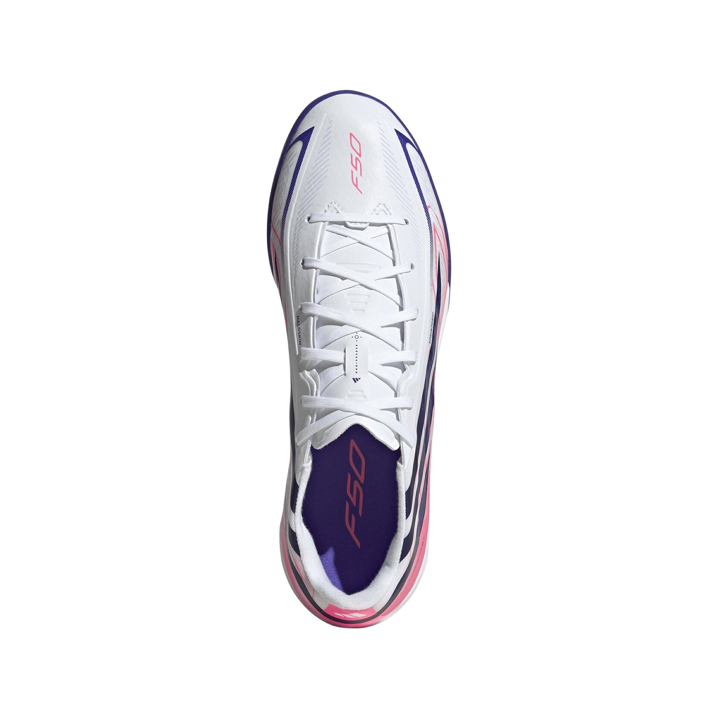 アディダス F50 HYPERFAST LEAGUE TF KJ3434 adidas トレーニングシューズ サッカー ターフ ホワイト ソーラーパープル 人工芝 土 F50 ハイパーファスト kj3434