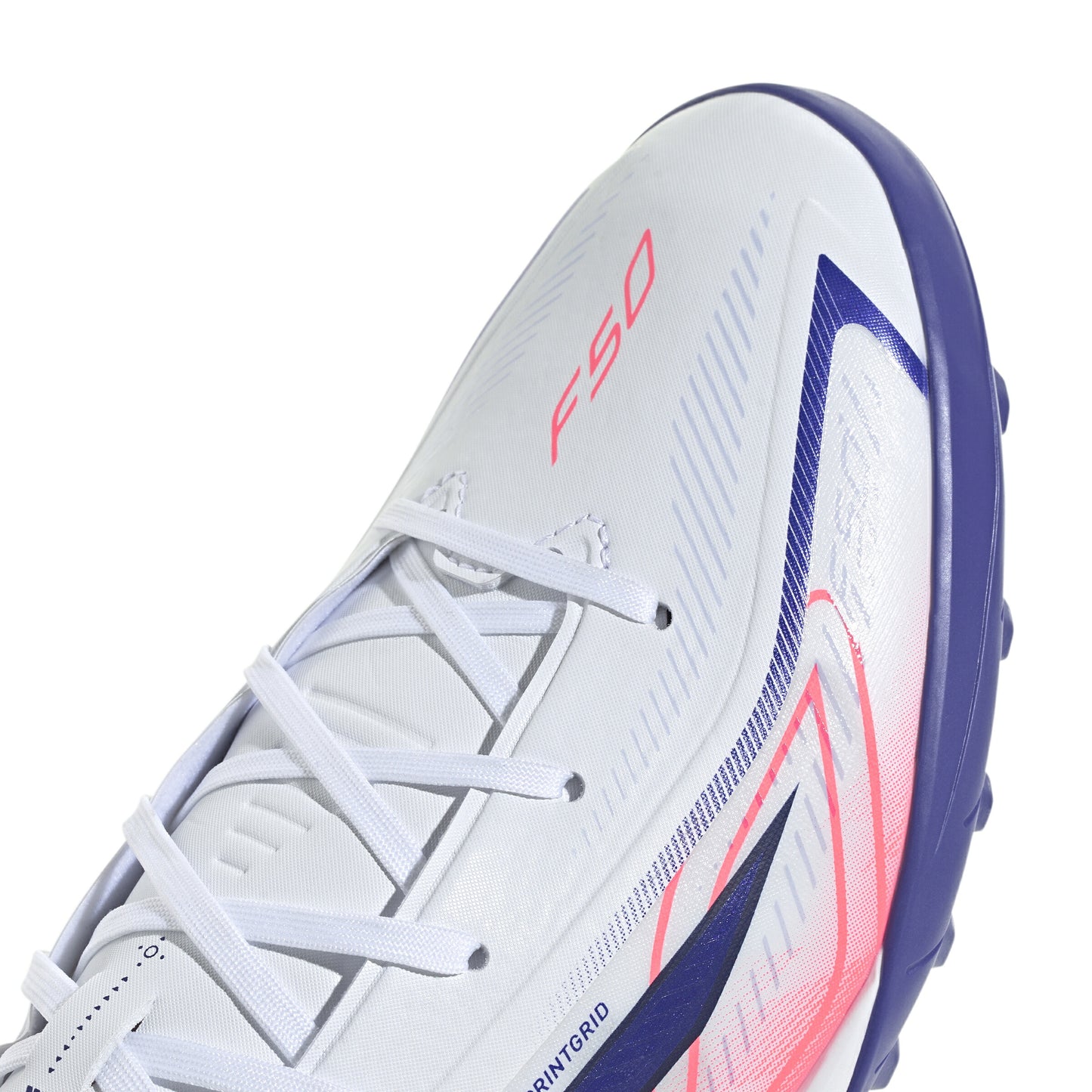アディダス F50 HYPERFAST LEAGUE TF KJ3434 adidas トレーニングシューズ サッカー ターフ ホワイト ソーラーパープル 人工芝 土 F50 ハイパーファスト kj3434