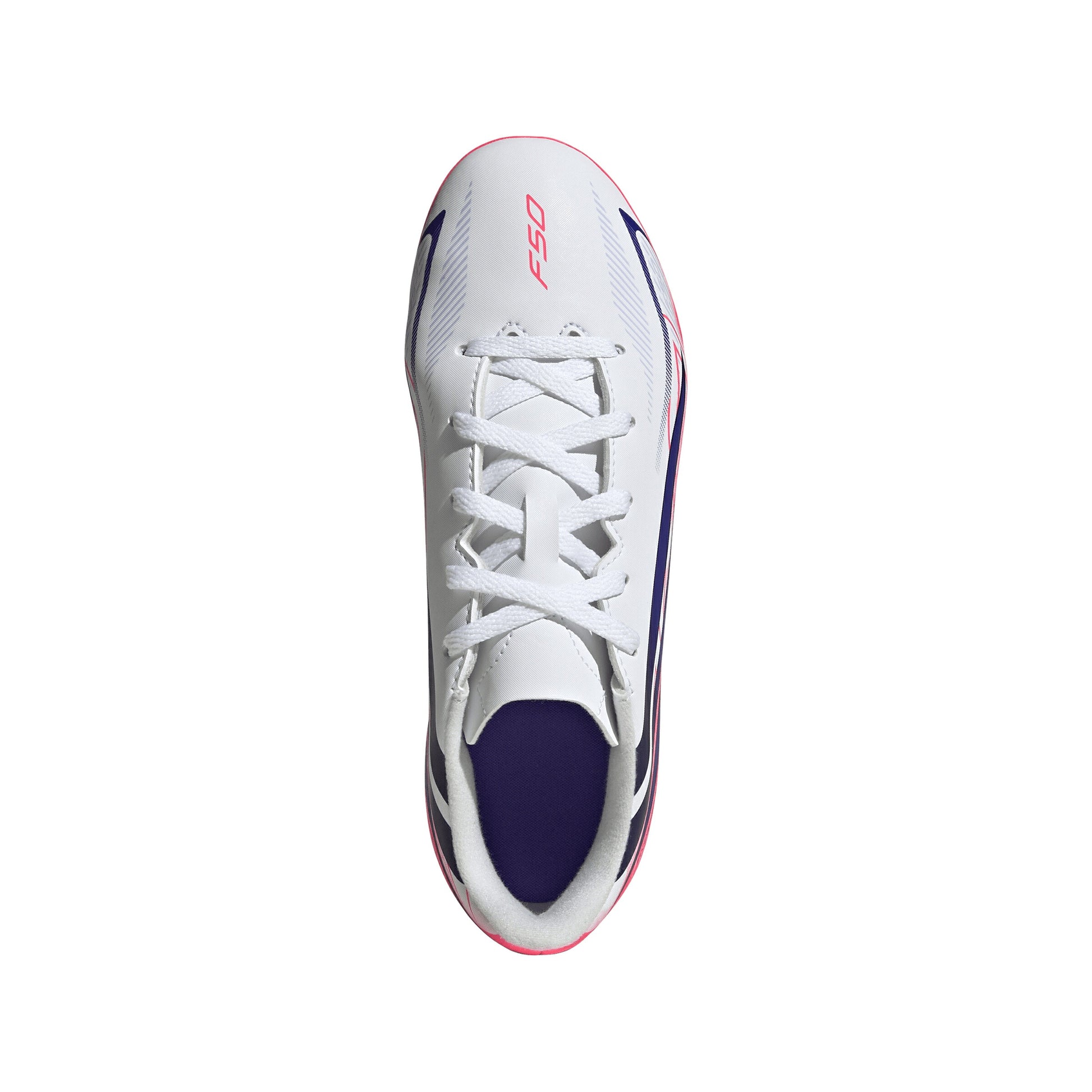 アディダス F50 HYPERFAST CLUB FxG J KK1308 adidas ジュニア サッカースパイク ホワイト ソーラーパープル 土 人工芝 天然芝 F50 ハイパーファスト キッズ kk1308