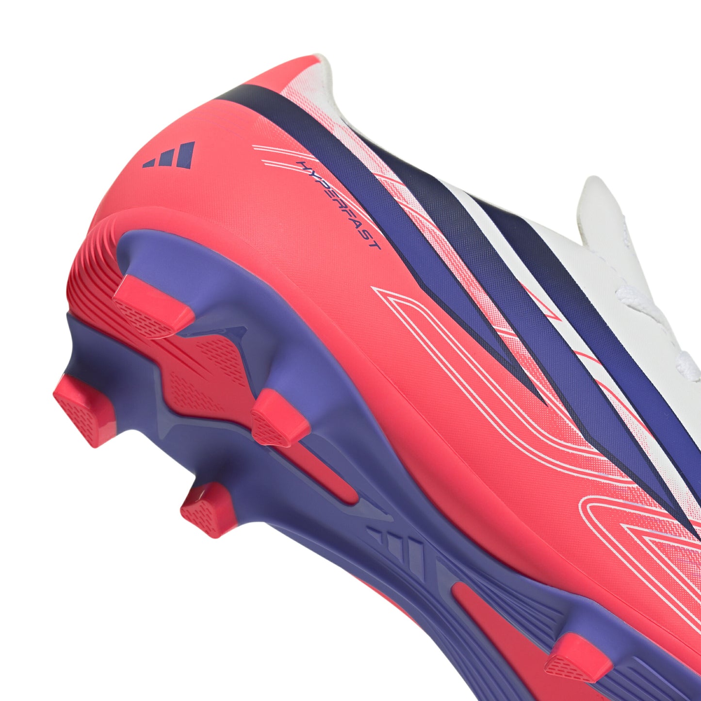 アディダス F50 HYPERFAST CLUB FxG J KK1308 adidas ジュニア サッカースパイク ホワイト ソーラーパープル 土 人工芝 天然芝 F50 ハイパーファスト キッズ kk1308