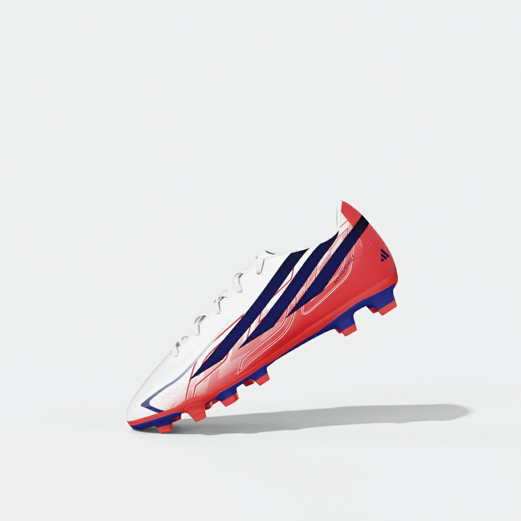 アディダス F50 HYPERFAST CLUB FxG J KK1308 adidas ジュニア サッカースパイク ホワイト ソーラーパープル 土 人工芝 天然芝 F50 ハイパーファスト キッズ kk1308