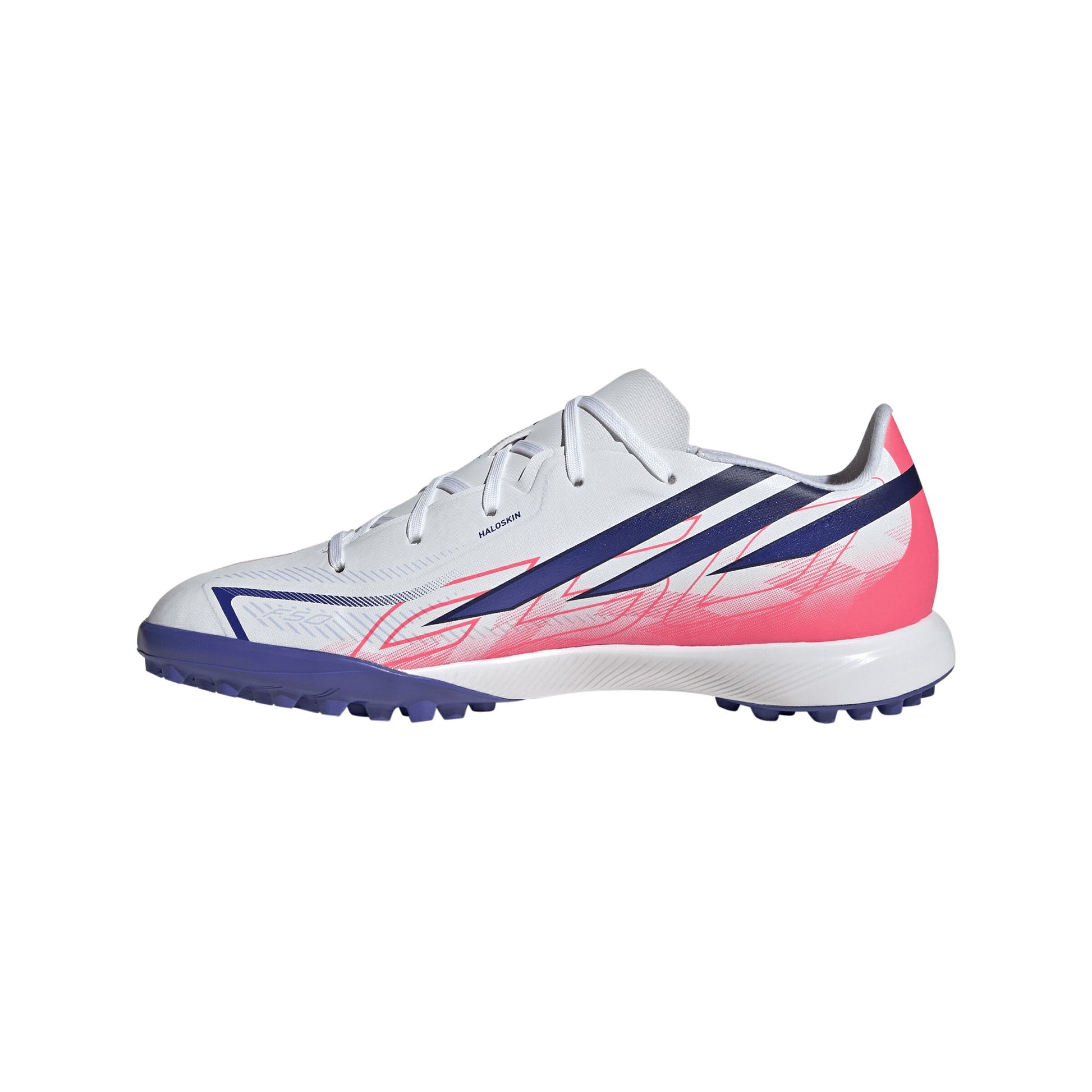 アディダス F50 ハイパーファスト LEAGUE TF ジュニア adidas F50 HYPERFAST LEAGUE TF J トレーニングシューズ サッカー ターフ ホワイト パープル ピンク kk1321
