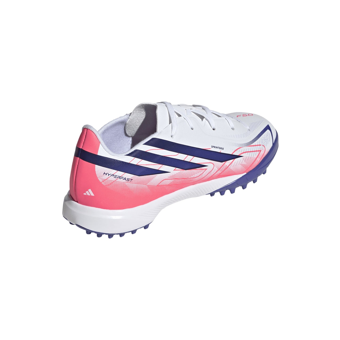 アディダス F50 ハイパーファスト LEAGUE TF ジュニア adidas F50 HYPERFAST LEAGUE TF J トレーニングシューズ サッカー ターフ ホワイト パープル ピンク kk1321