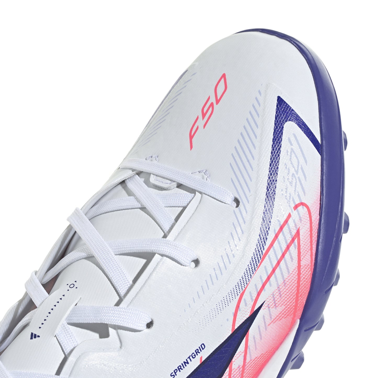 アディダス F50 ハイパーファスト LEAGUE TF ジュニア adidas F50 HYPERFAST LEAGUE TF J トレーニングシューズ サッカー ターフ ホワイト パープル ピンク kk1321