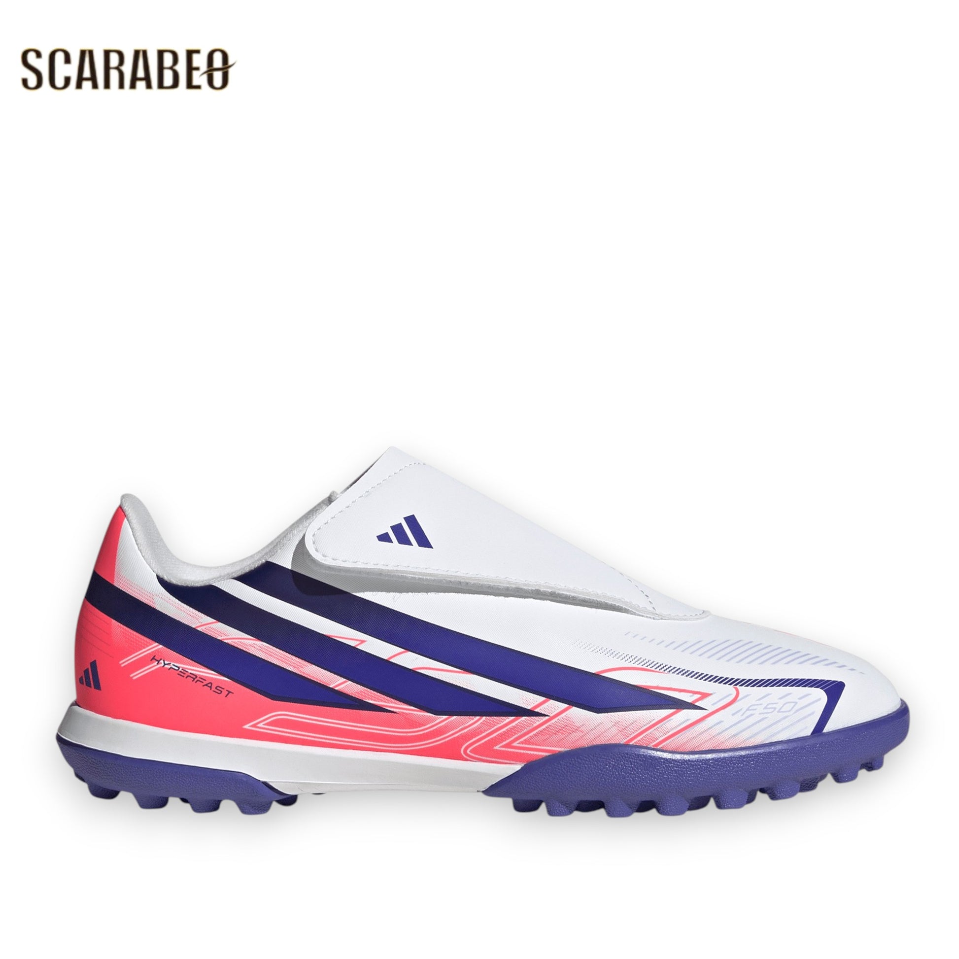 アディダス F50 HYPERFAST CLUB VEL TF J adidas ジュニア トレーニングシューズ サッカー ターフ ホワイト ソーラーパープル ソーラーターボ キッズ kk1335