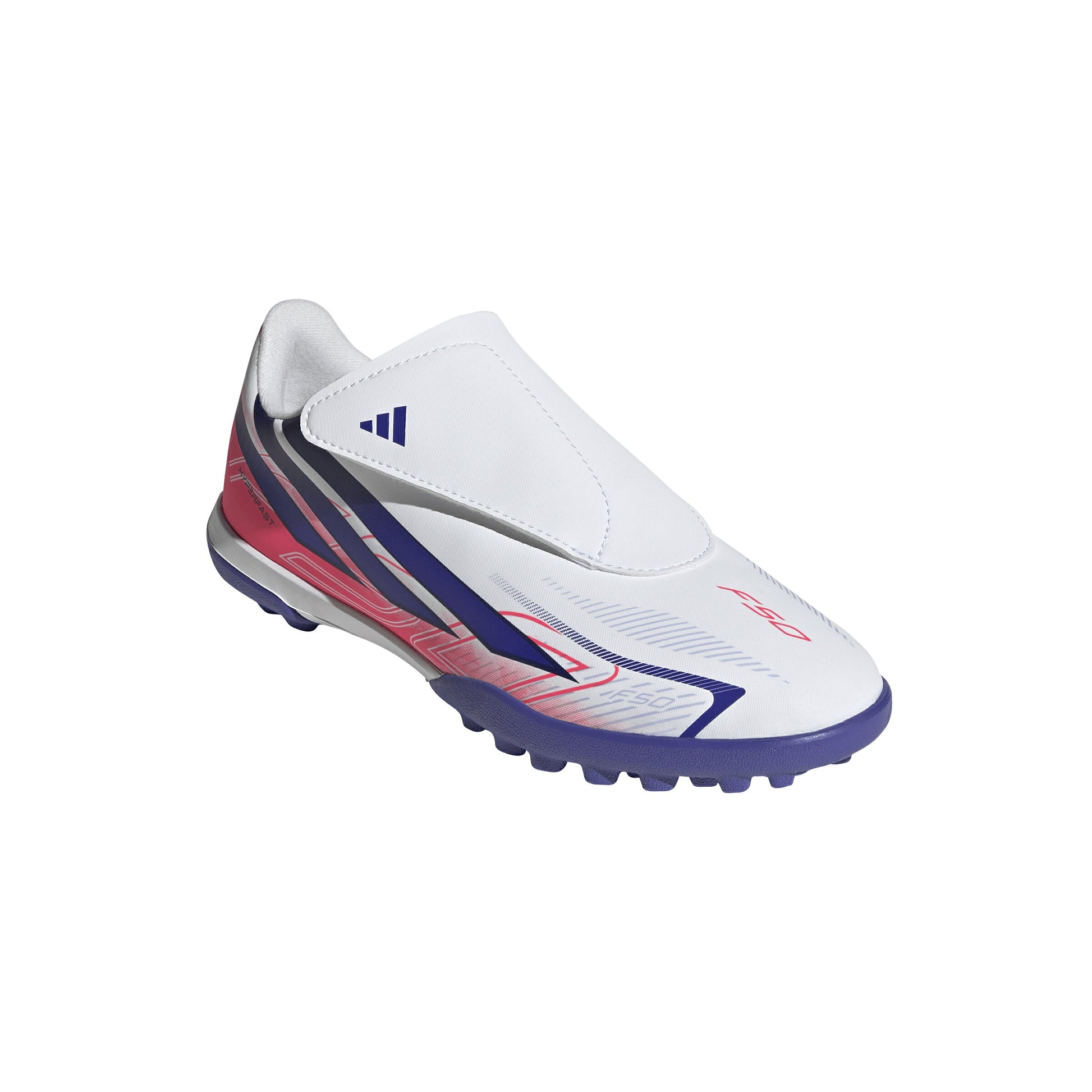 アディダス F50 HYPERFAST CLUB VEL TF J adidas ジュニア トレーニングシューズ サッカー ターフ ホワイト ソーラーパープル ソーラーターボ キッズ kk1335