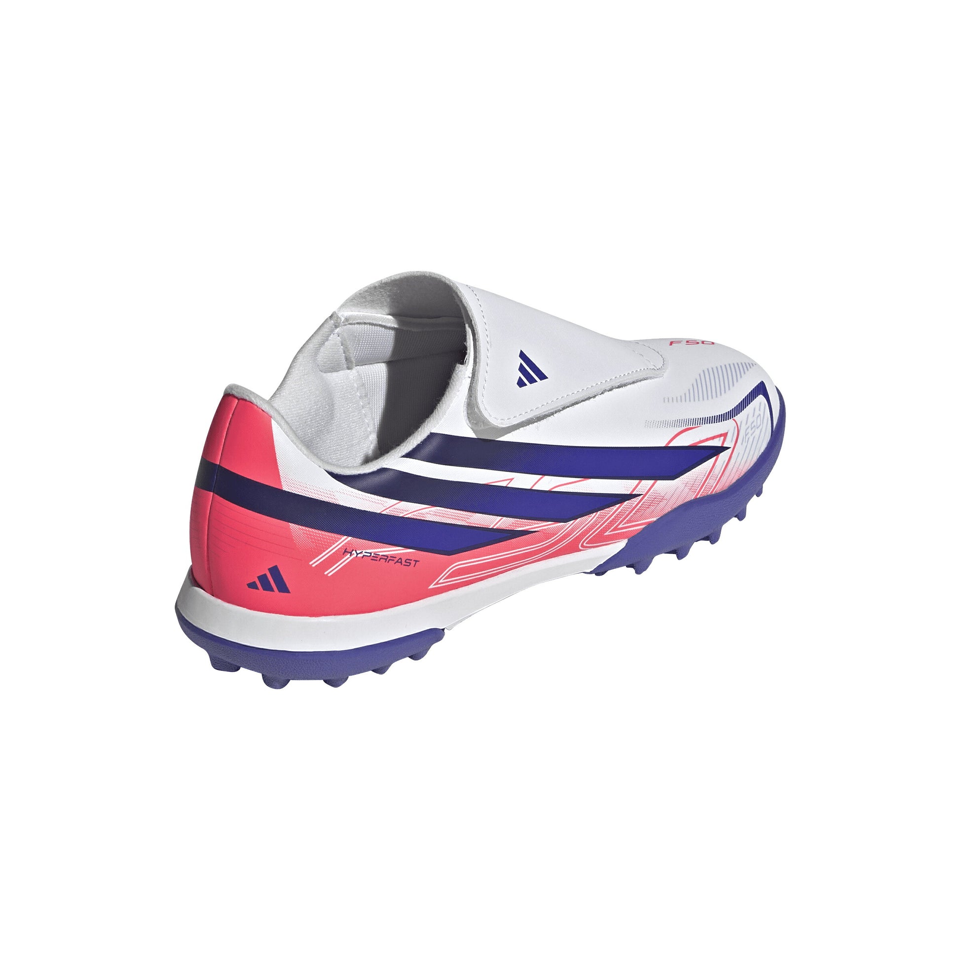 アディダス F50 HYPERFAST CLUB VEL TF J adidas ジュニア トレーニングシューズ サッカー ターフ ホワイト ソーラーパープル ソーラーターボ キッズ kk1335