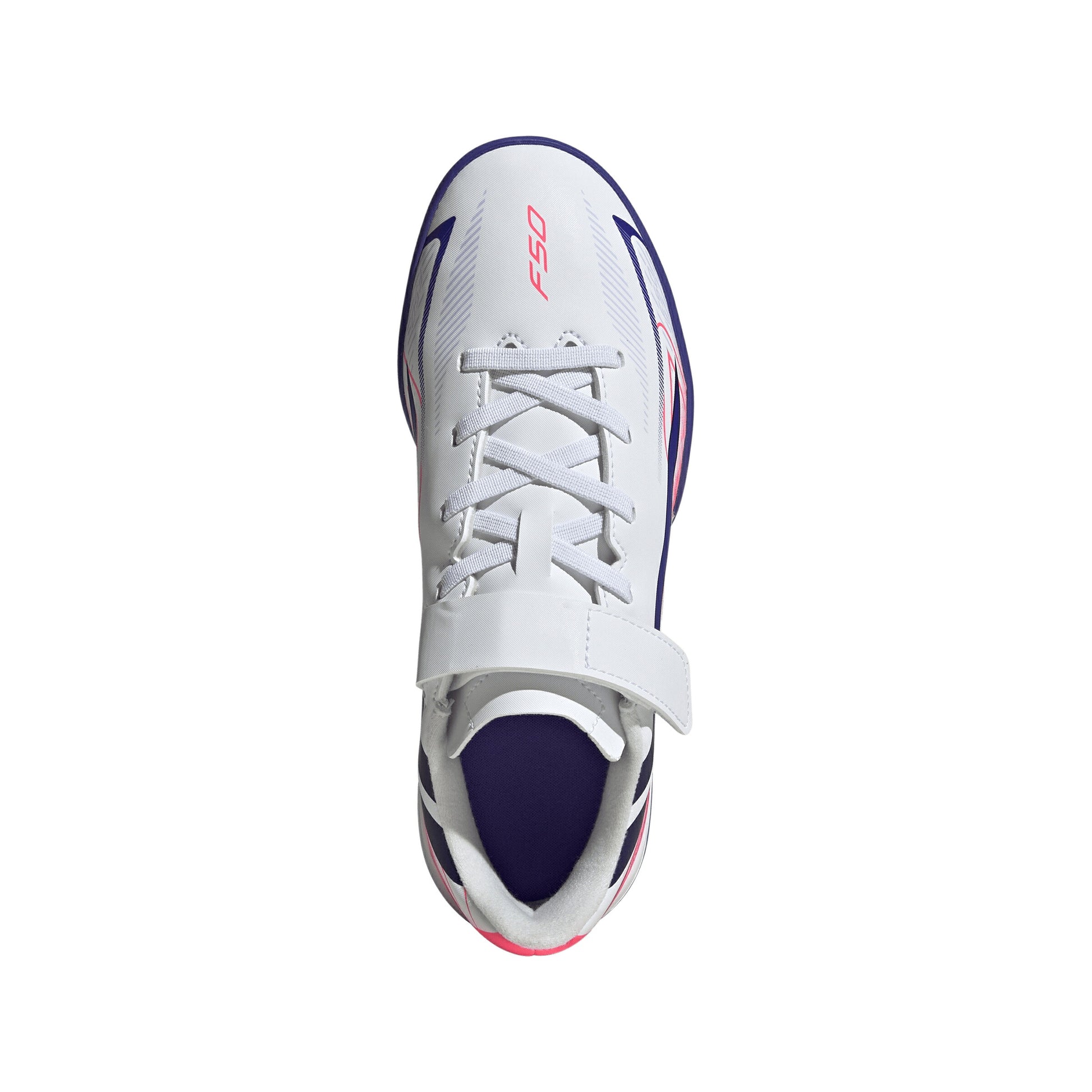 アディダス F50 ハイパーファスト CLUB H&L TF ジュニア adidas F50 HYPERFAST CLUB H&L TF J トレーニングシューズ サッカー ターフ ホワイト パープル ピンク キッズ kk1337