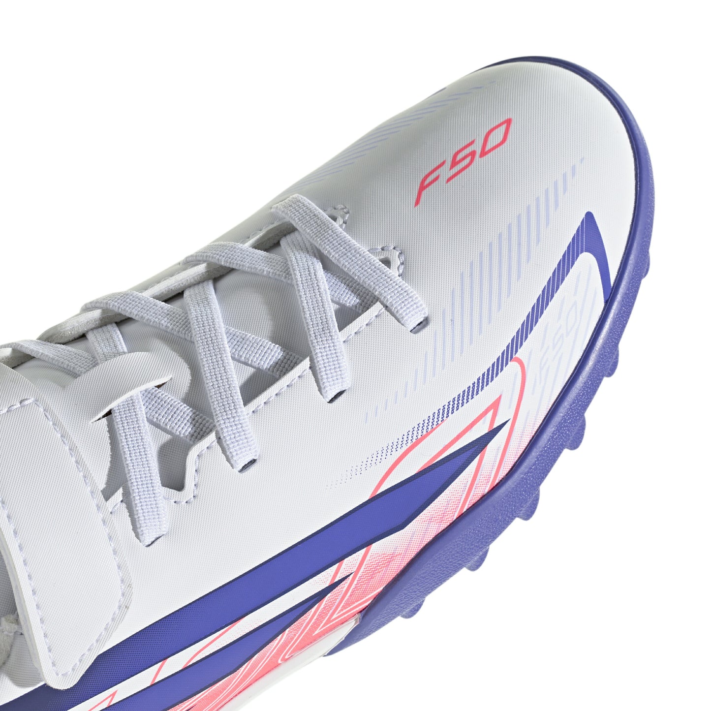 アディダス F50 ハイパーファスト CLUB H&L TF ジュニア adidas F50 HYPERFAST CLUB H&L TF J トレーニングシューズ サッカー ターフ ホワイト パープル ピンク キッズ kk1337