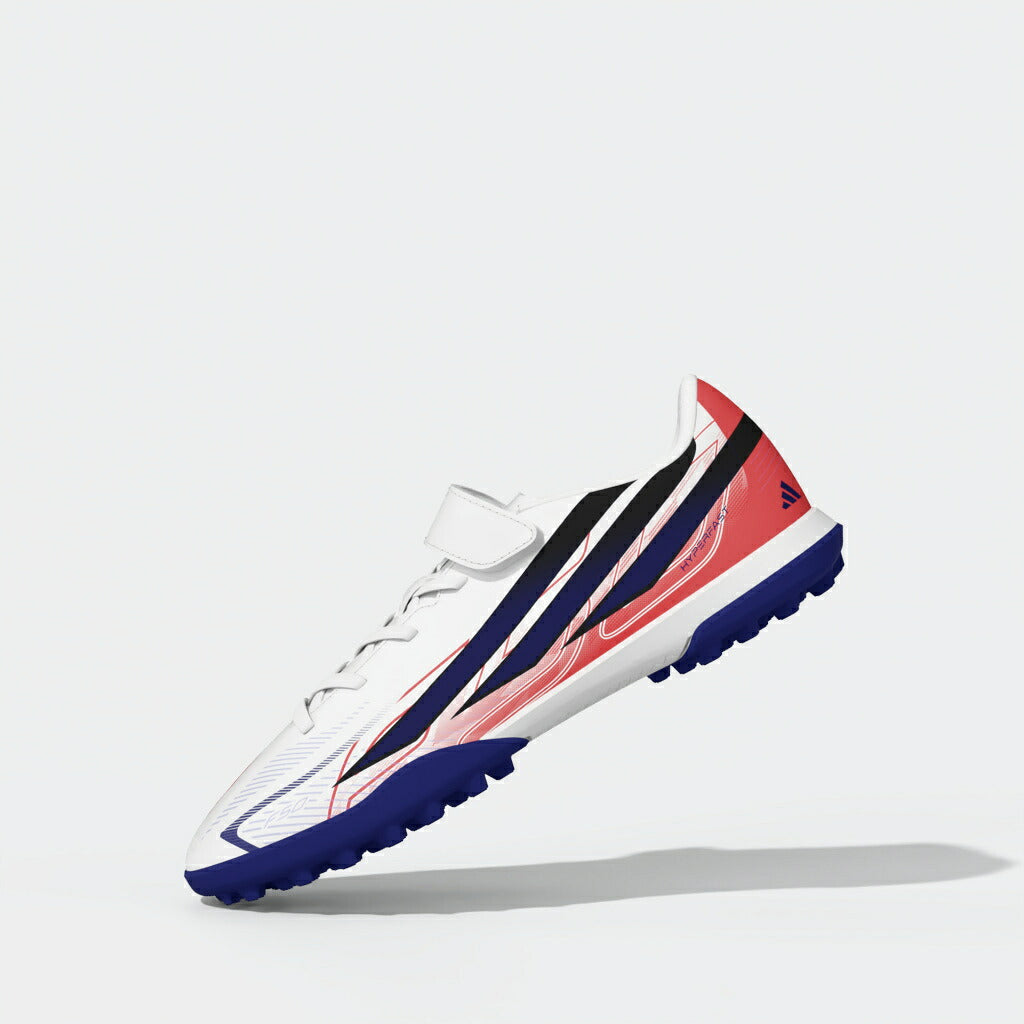 アディダス F50 ハイパーファスト CLUB H&L TF ジュニア adidas F50 HYPERFAST CLUB H&L TF J トレーニングシューズ サッカー ターフ ホワイト パープル ピンク キッズ kk1337