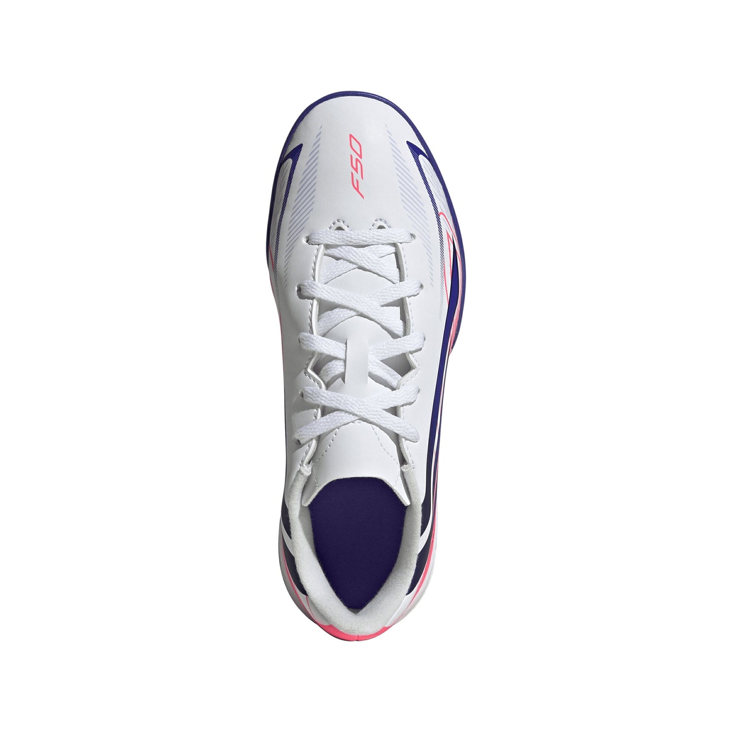アディダス F50 HYPERFAST CLUB TF J KK1368 adidas ジュニア トレーニングシューズ サッカー ターフ ホワイト ソーラーパープル ソーラーターボ キッズ kk1368
