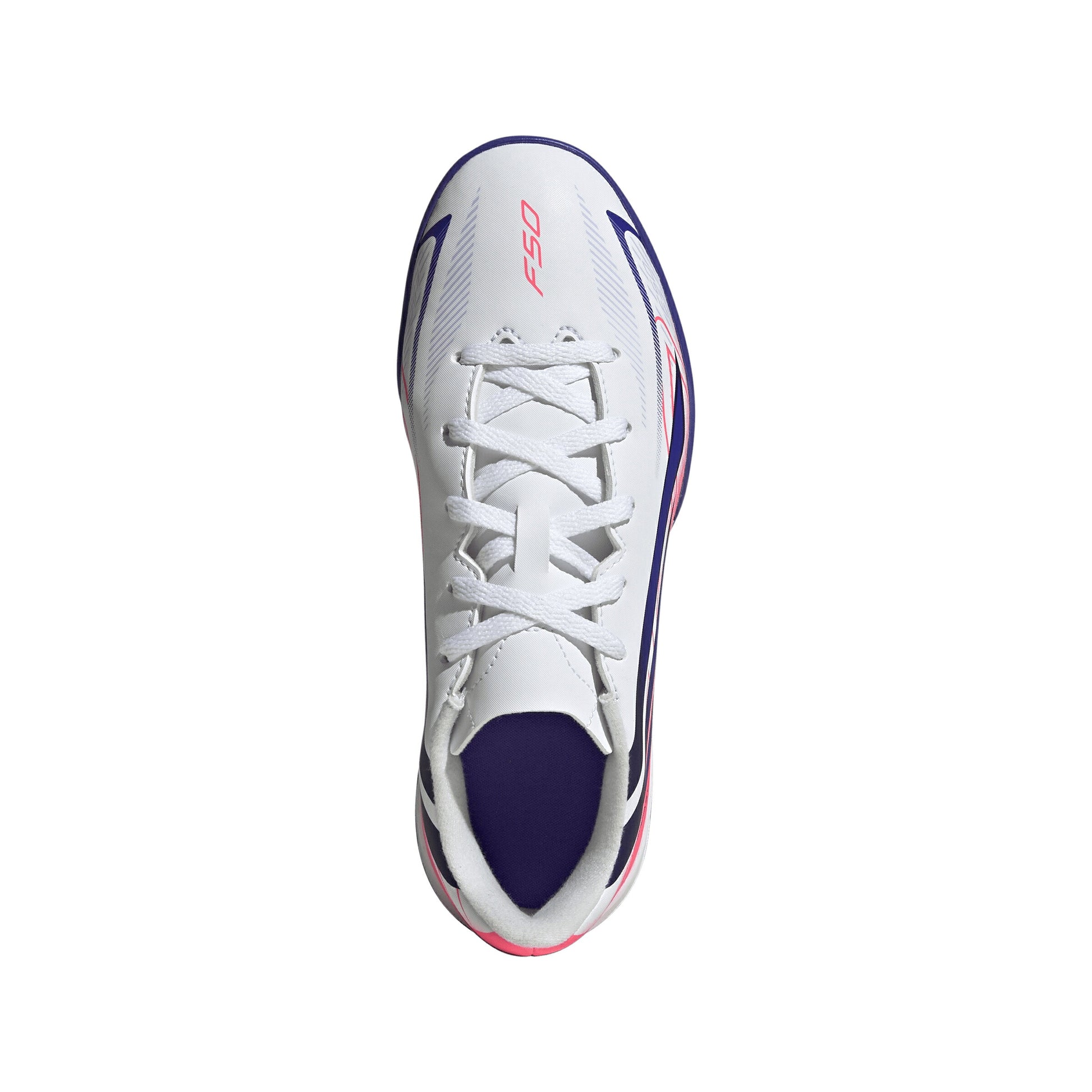 アディダス F50 HYPERFAST CLUB TF J KK1368 adidas ジュニア トレーニングシューズ サッカー ターフ ホワイト ソーラーパープル ソーラーターボ キッズ kk1368