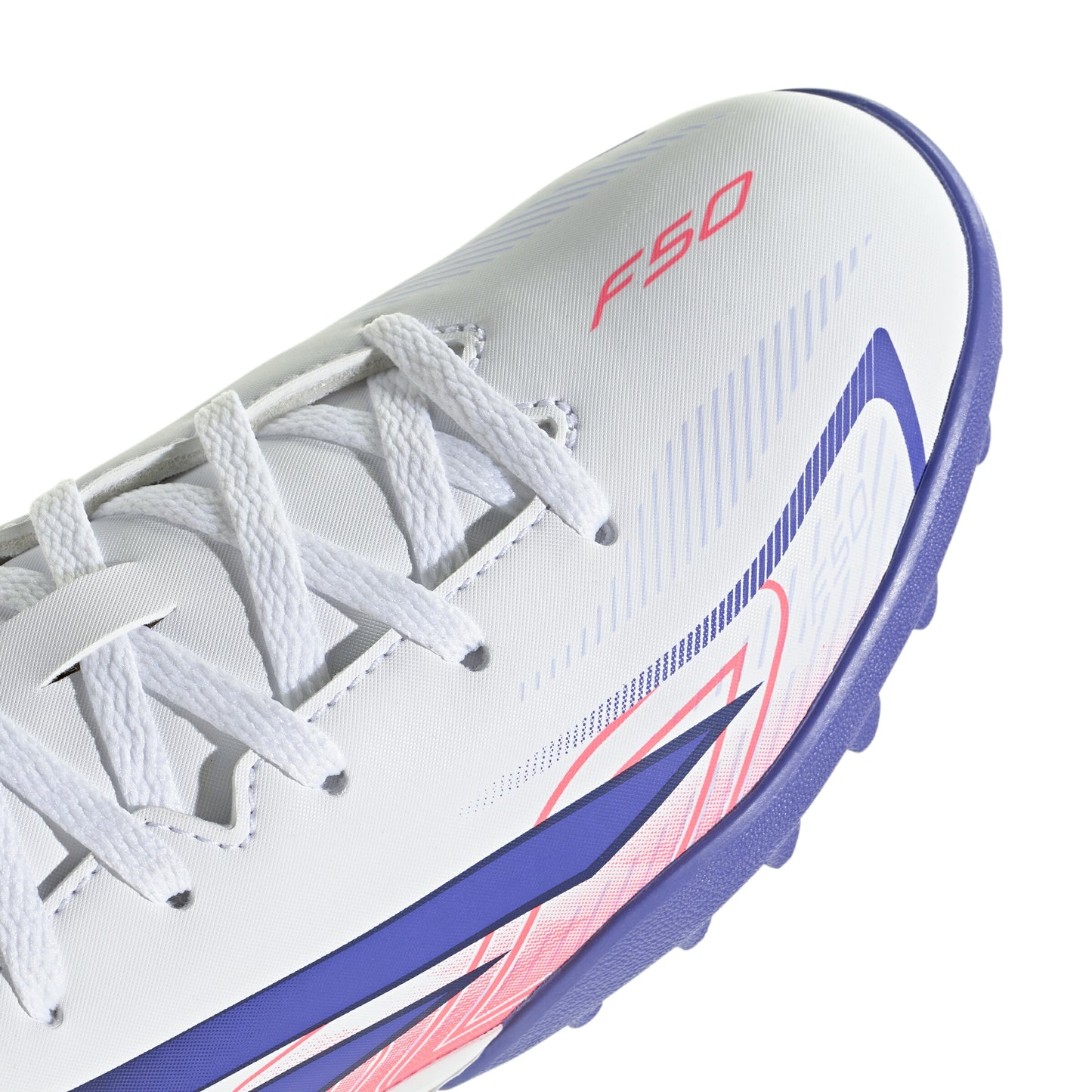 アディダス F50 HYPERFAST CLUB TF J KK1368 adidas ジュニア トレーニングシューズ サッカー ターフ ホワイト ソーラーパープル ソーラーターボ キッズ kk1368